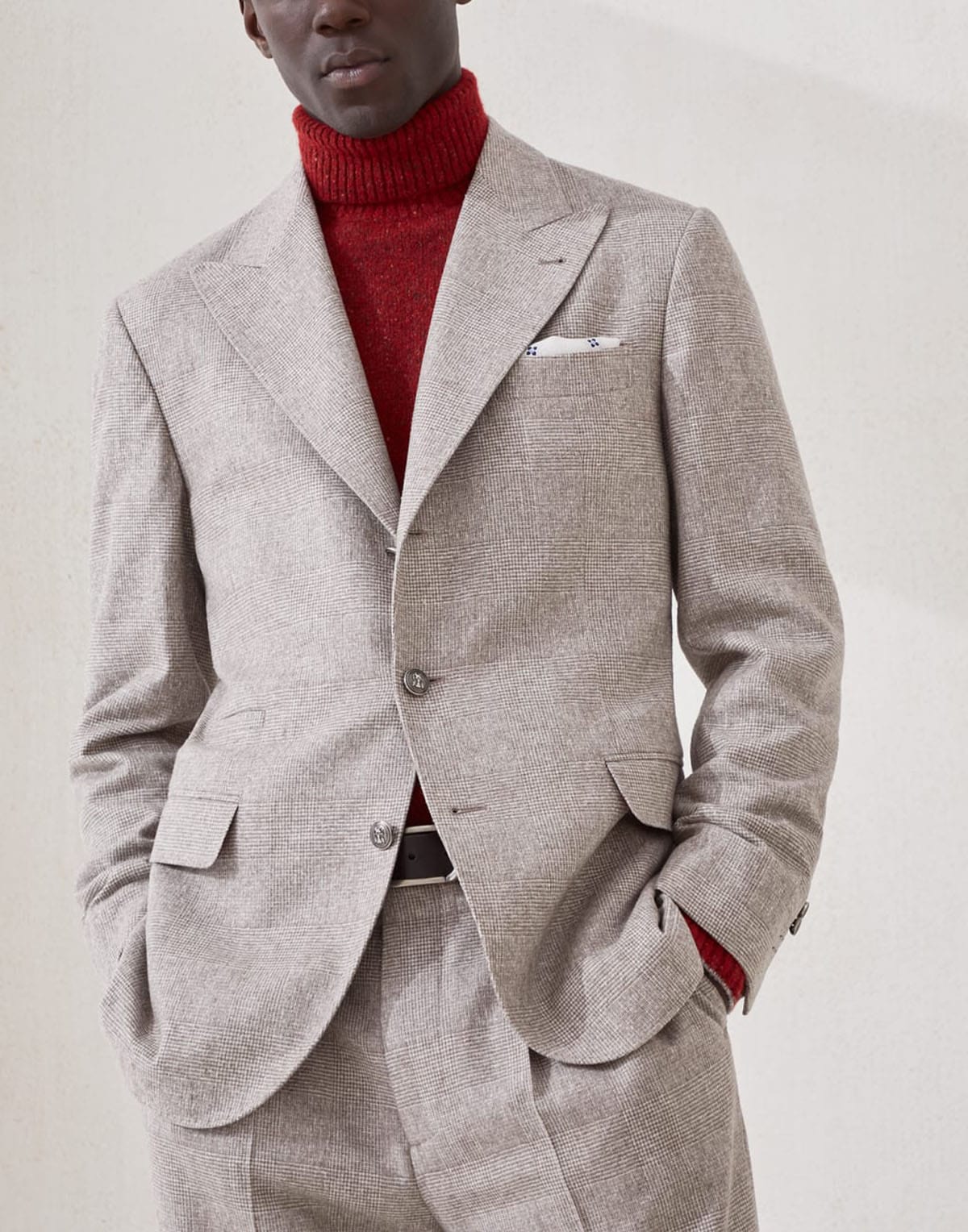 Brunello Cucinelli Prince of Wales Flannel Two-Piece Suit