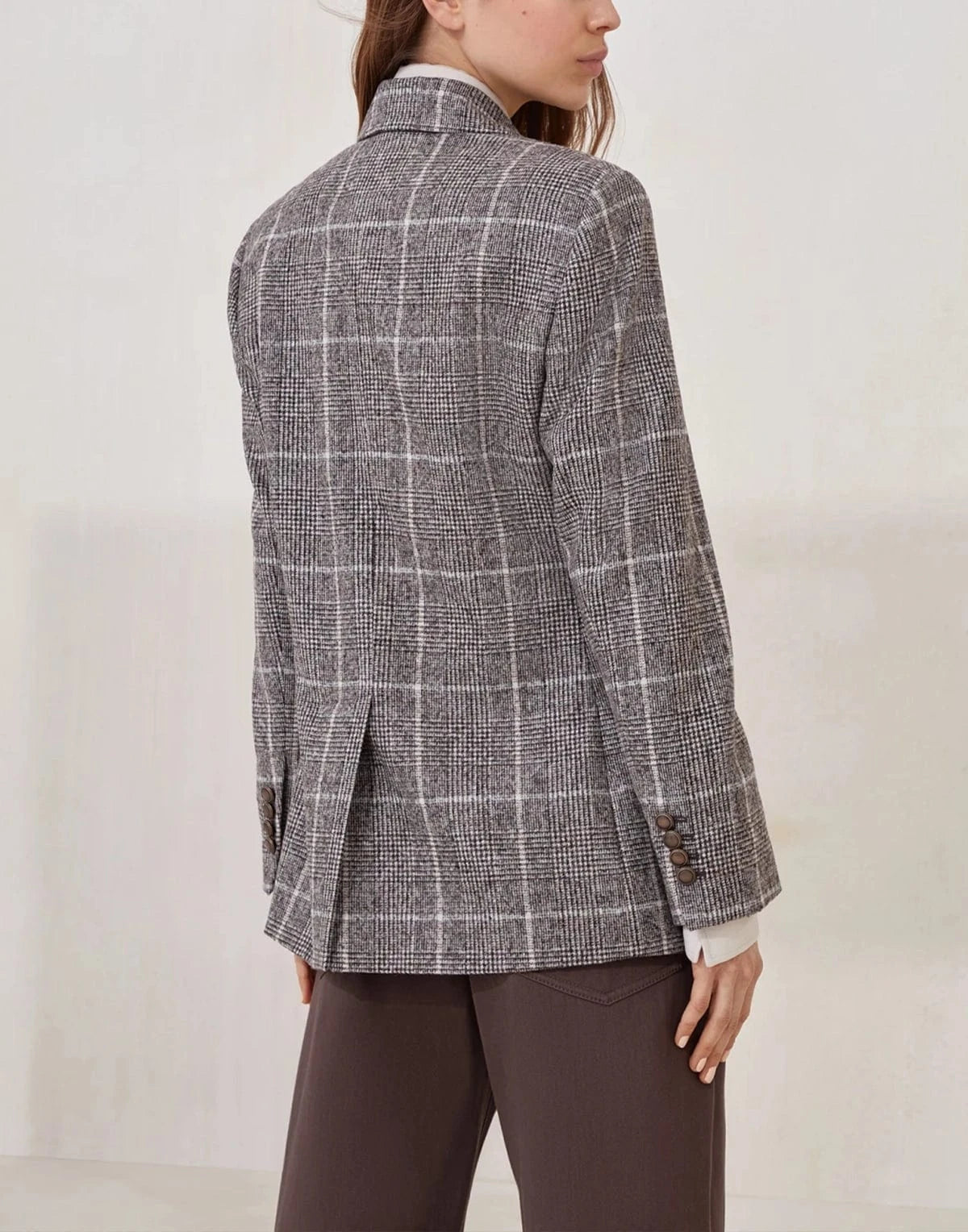 Brunello Cucinelli Prince of Wales Monili Blazer