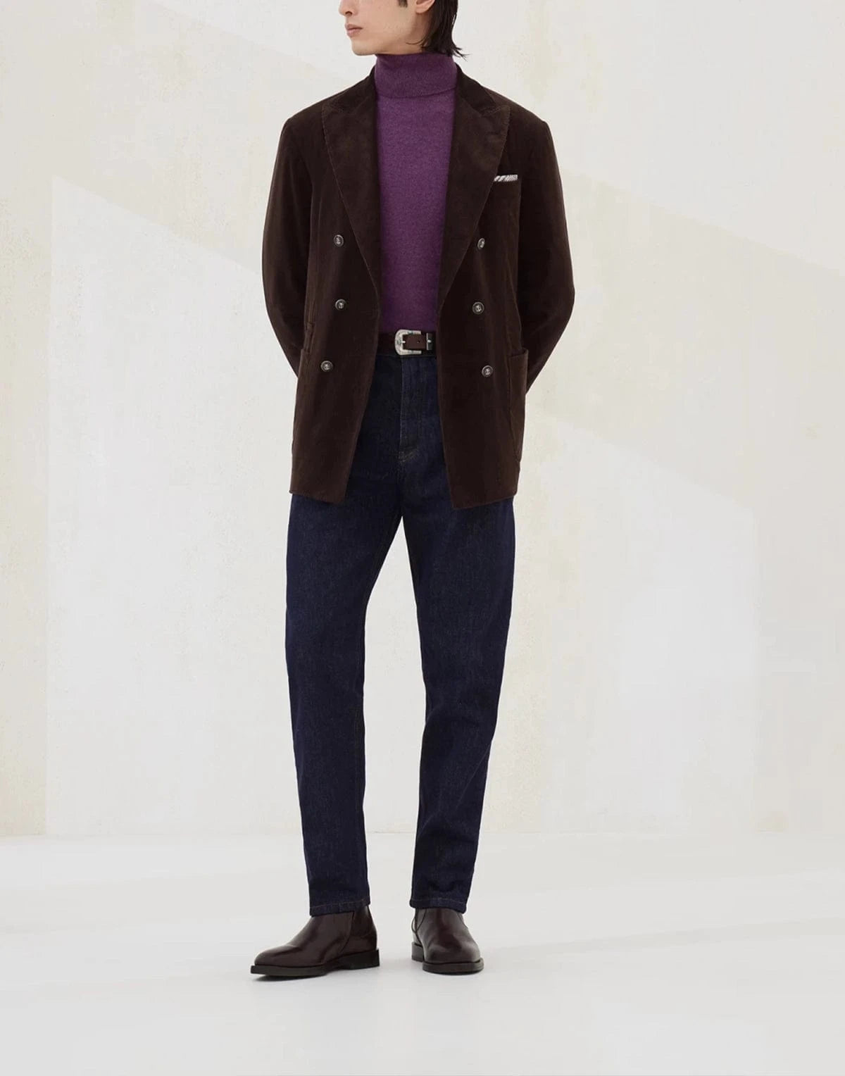 Brunello Cucinelli Purple Cashmere Turtleneck Sweater | Sendegaro