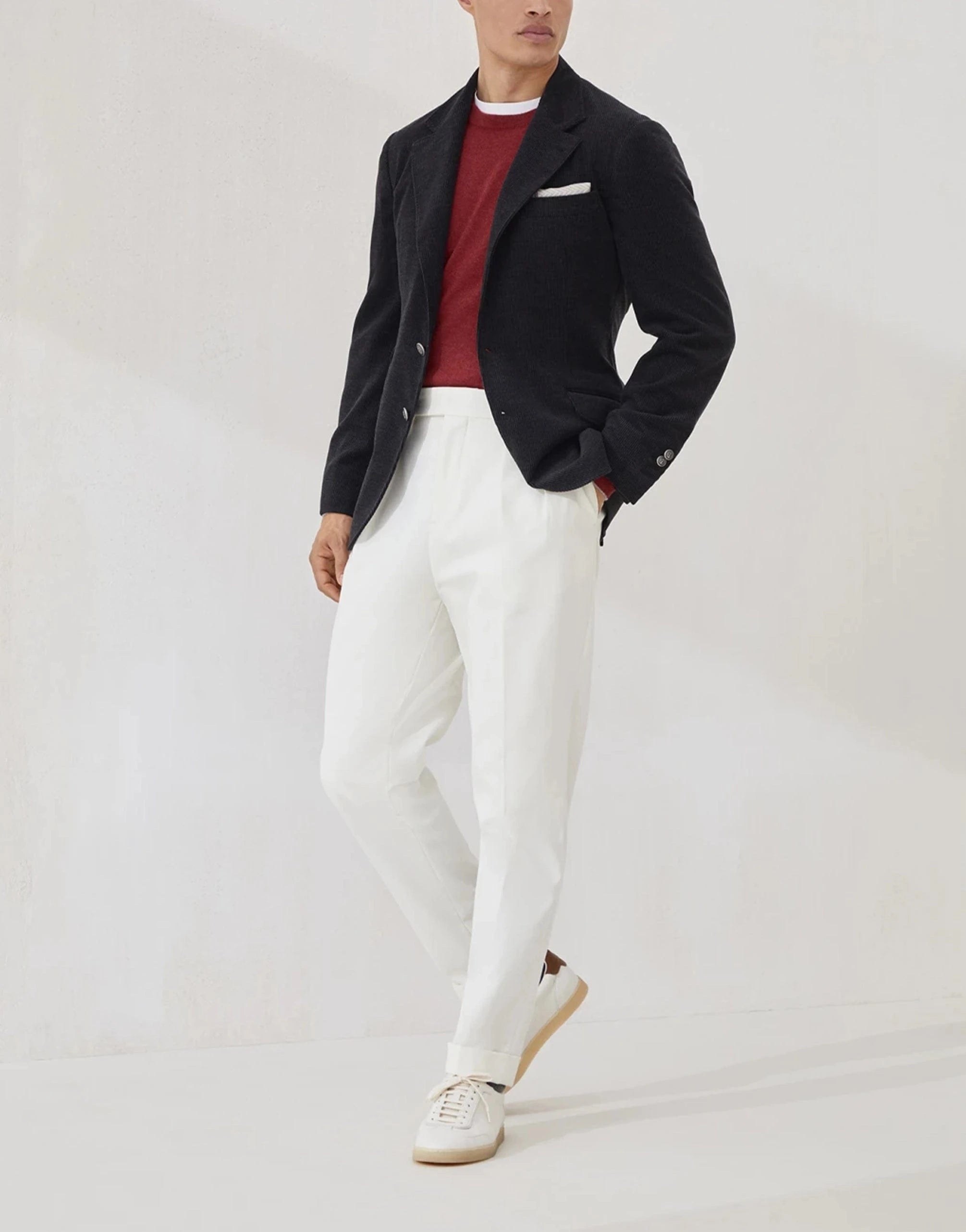 Brunello Cucinelli Red Cashmere Sweater