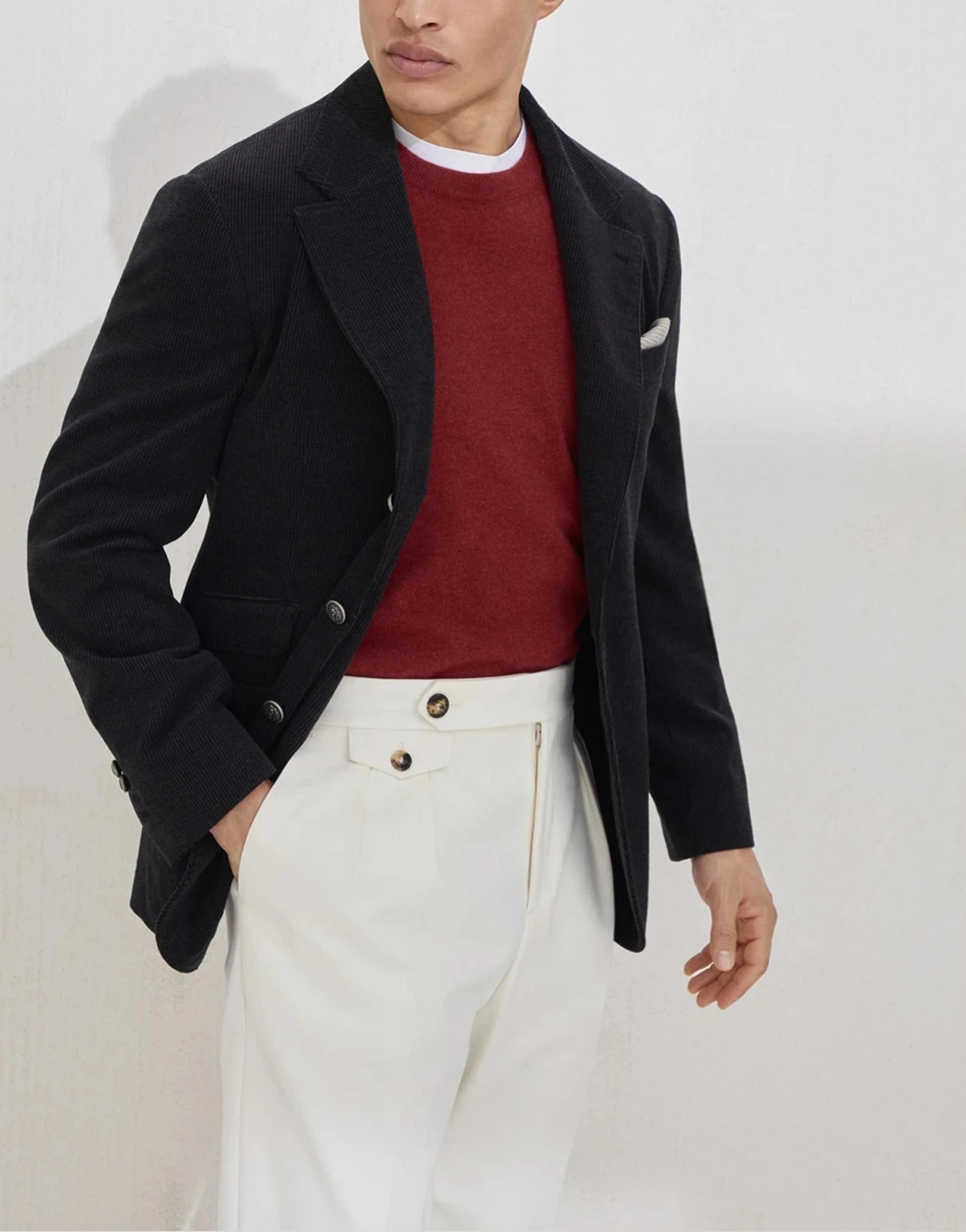 Brunello Cucinelli Red Cashmere Sweater