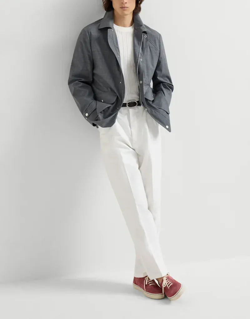 Brunello Cucinelli Red Reversed Leather Sneakers