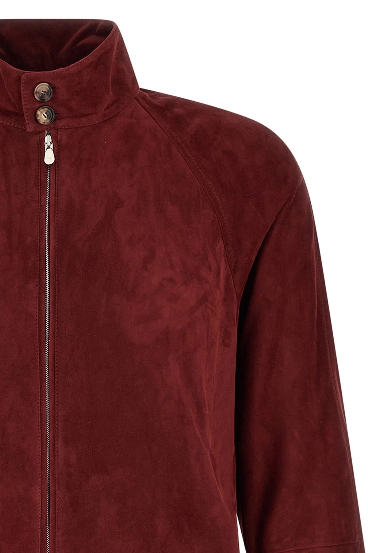 Brunello Cucinelli Brunello Cucinelli Red Suede Jacket