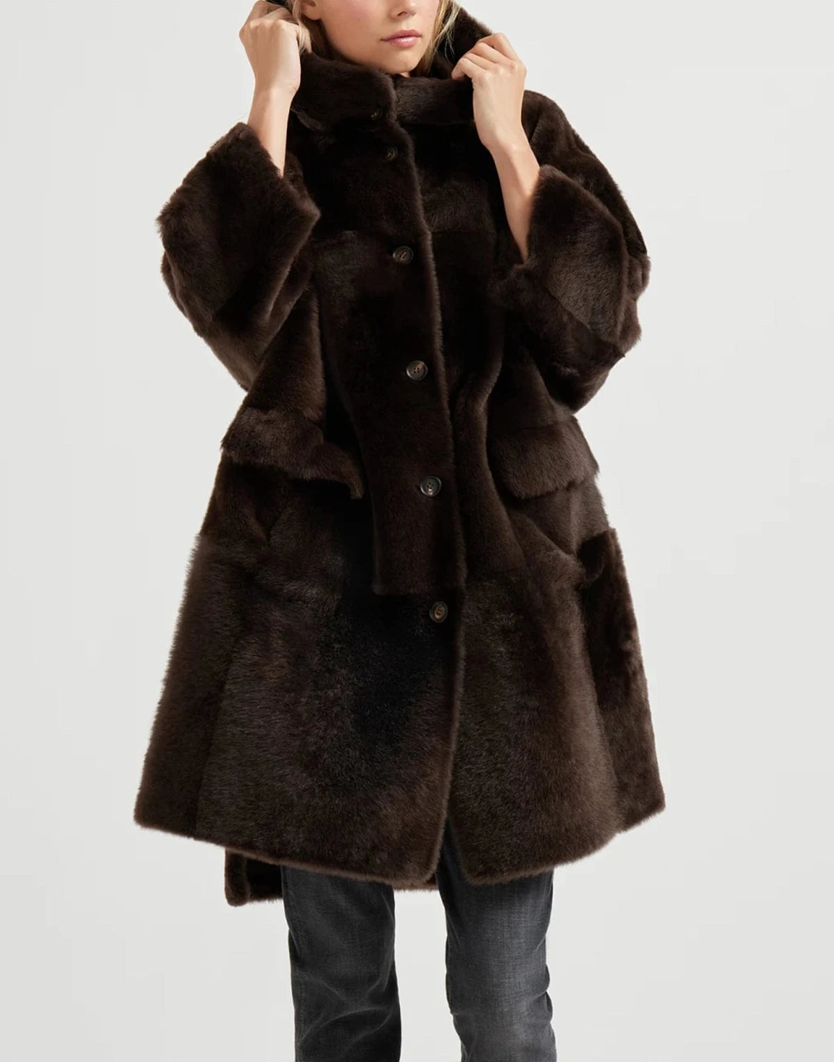 Brunello Cucinelli Reversible Shearling Coat