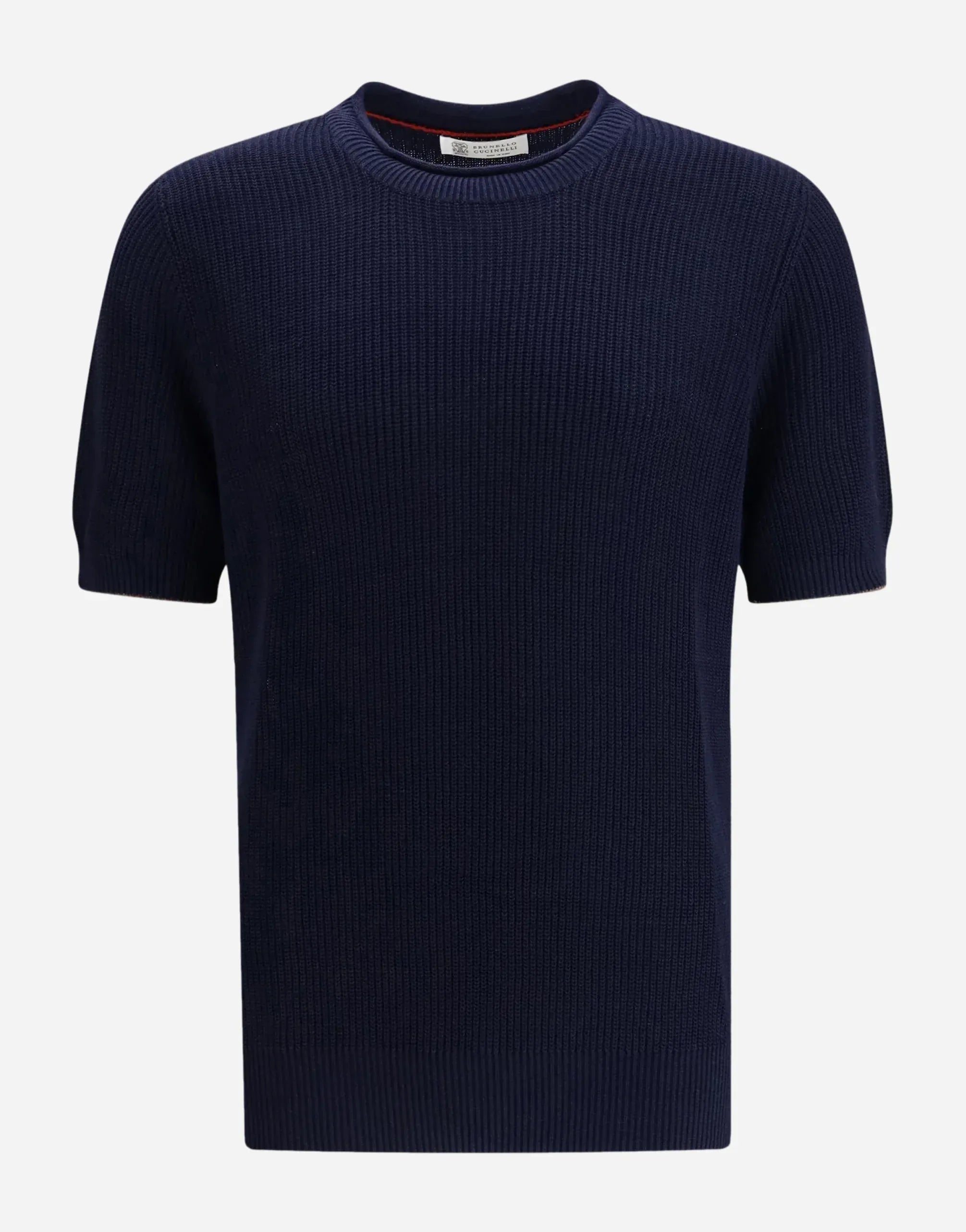 Brunello Cucinelli Ribbed-Knit Linen-Blend Polo Shirt