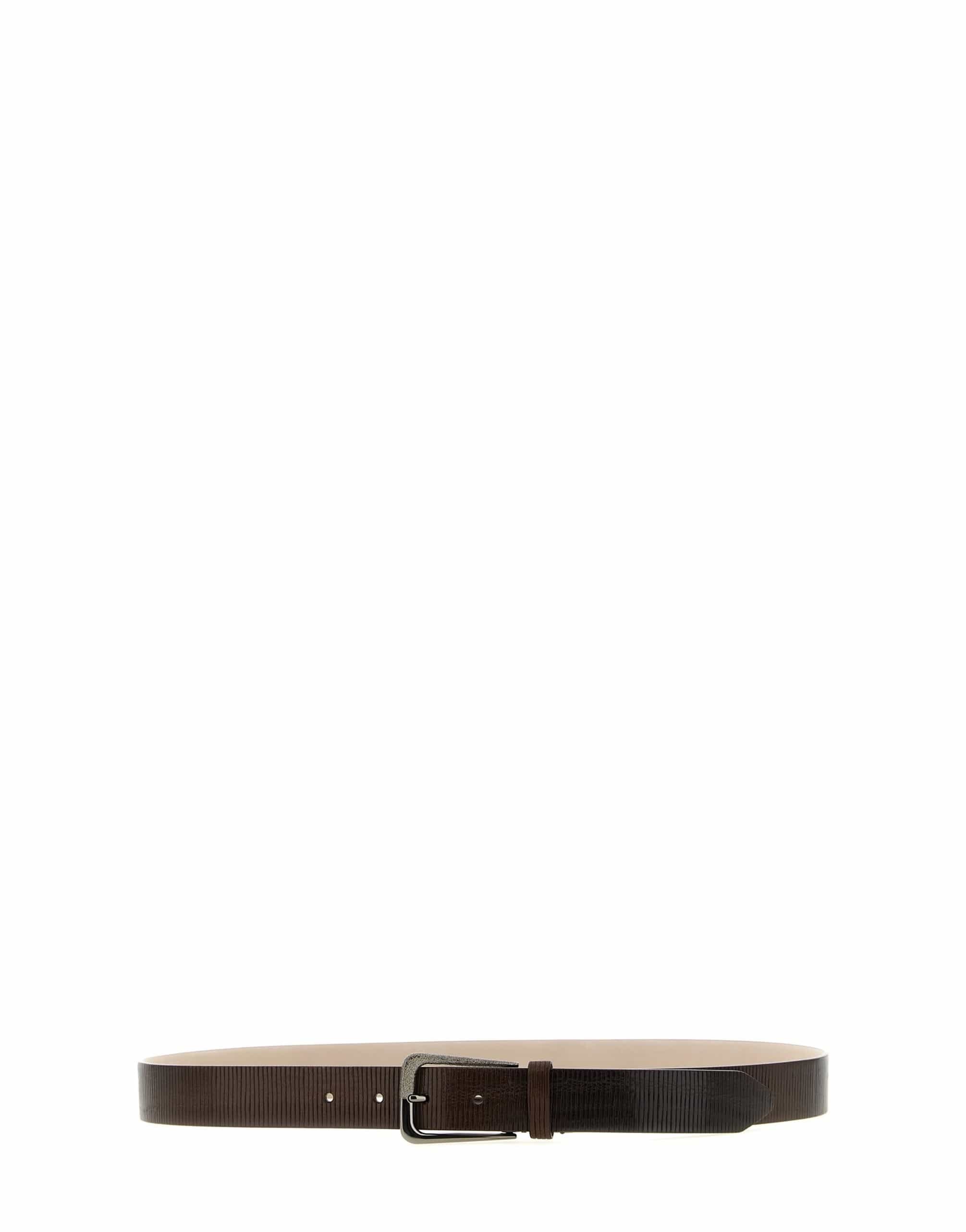 Brunello Cucinelli Brunello Cucinelli Ribbed Leather Belt
