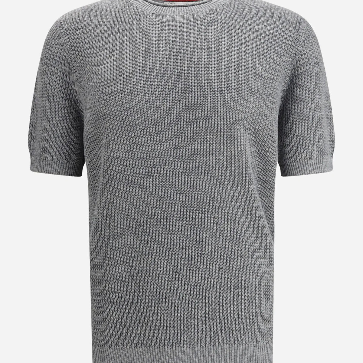 Brunello Cucinelli Camiseta Canelada de Linho com Algodão