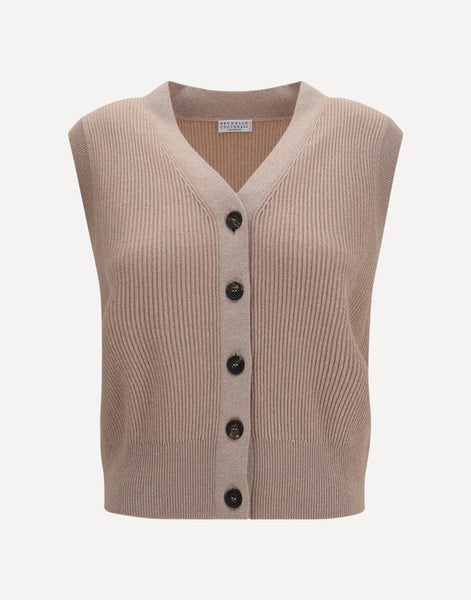 ま*★様 BRUNELLO CUCINELLI スウェットVネックベスト Brunello Cucinelli リブ編みVネックベスト | Sendegaro JP