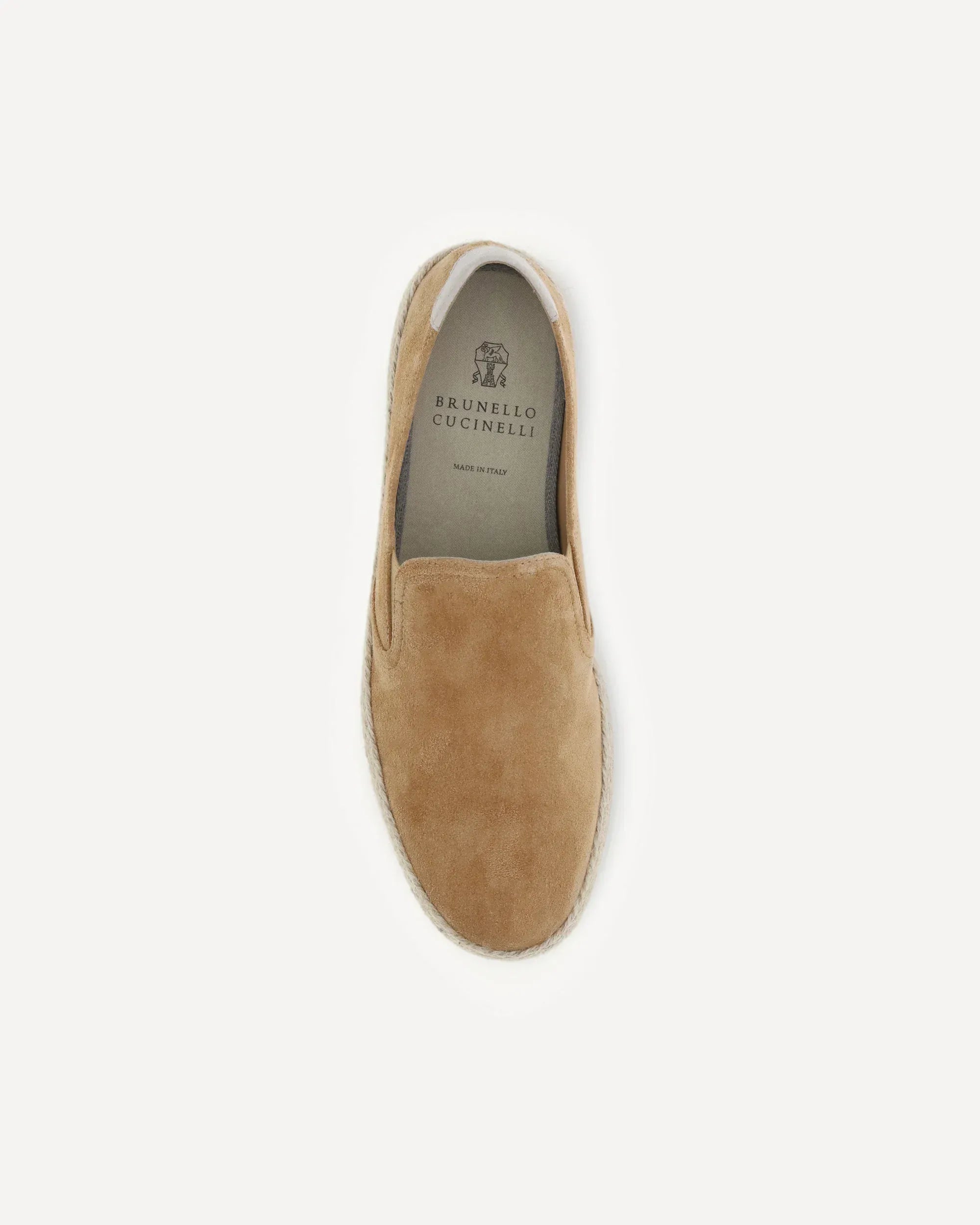 Brunello Cucinelli Rope Insert Suede Slip-Ons