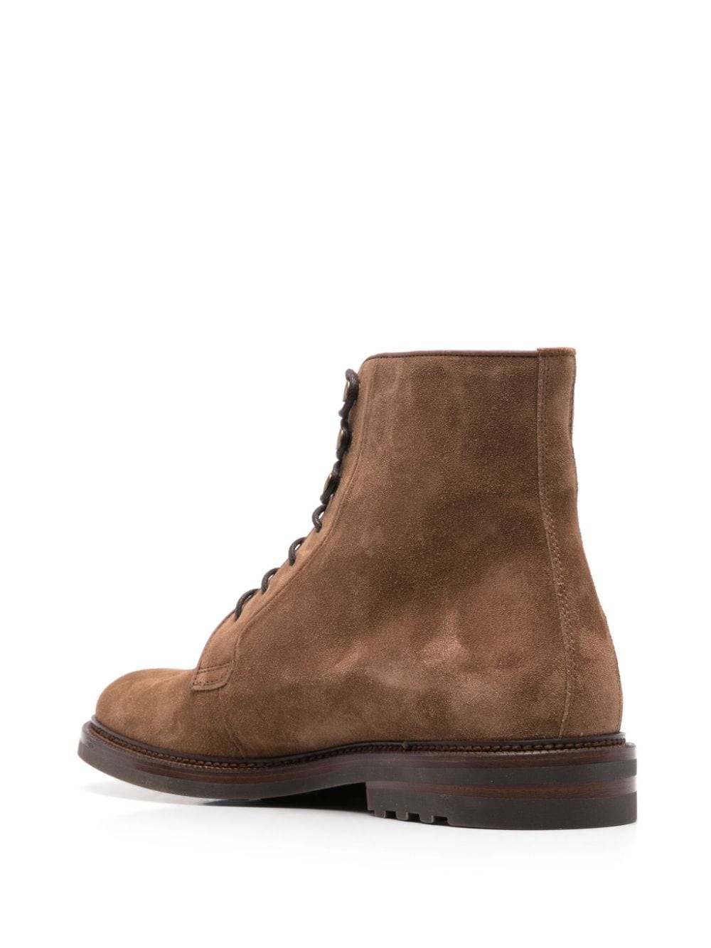 Brunello Cucinelli Round-Toe Suede Ankle Boots