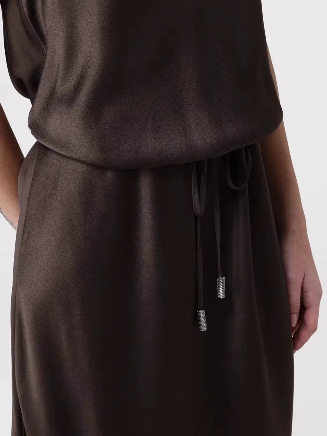 Brunello Cucinelli Satin Long Dress