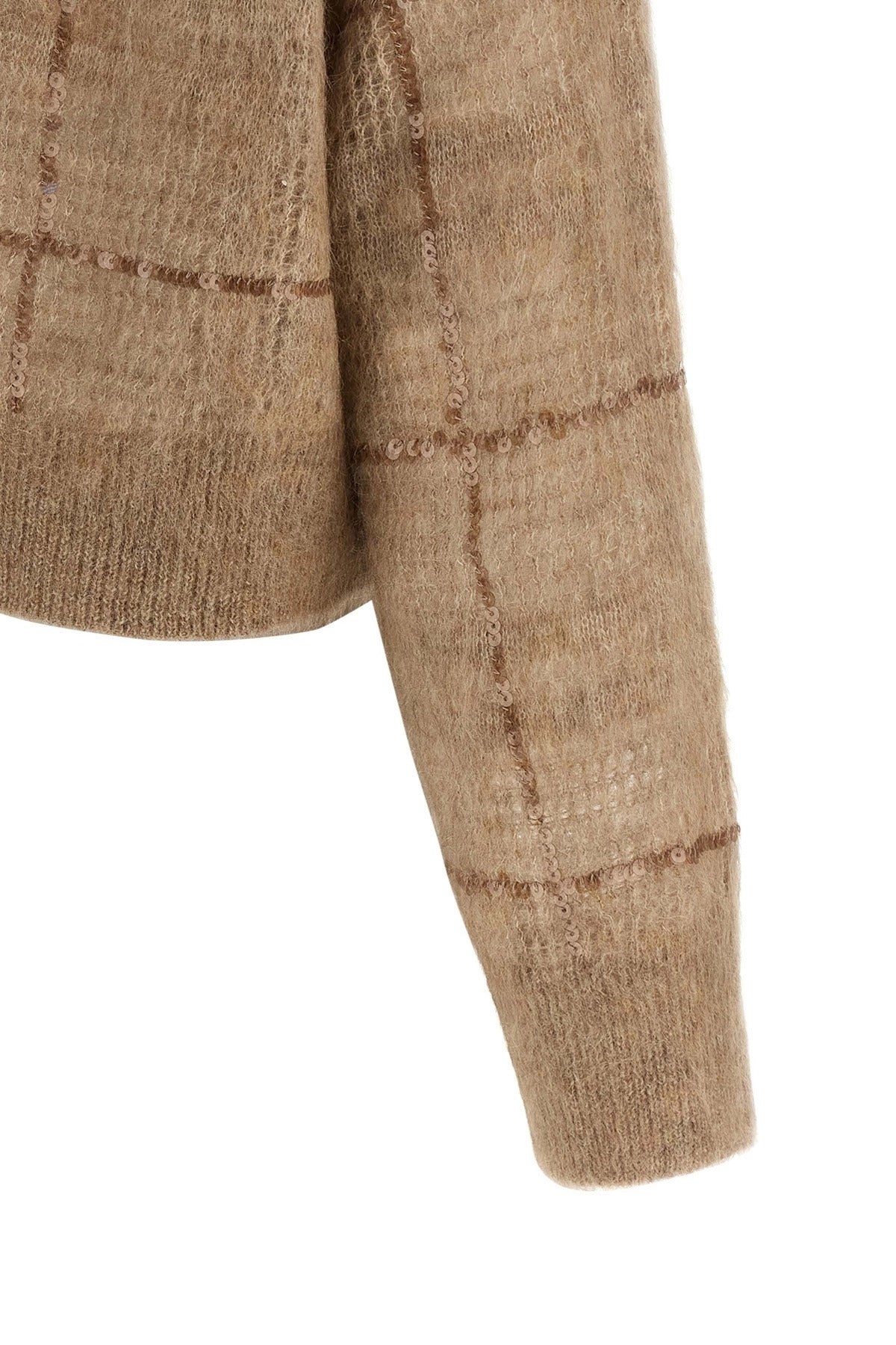 Brunello Cucinelli Sequin Check Sweater | Sendegaro