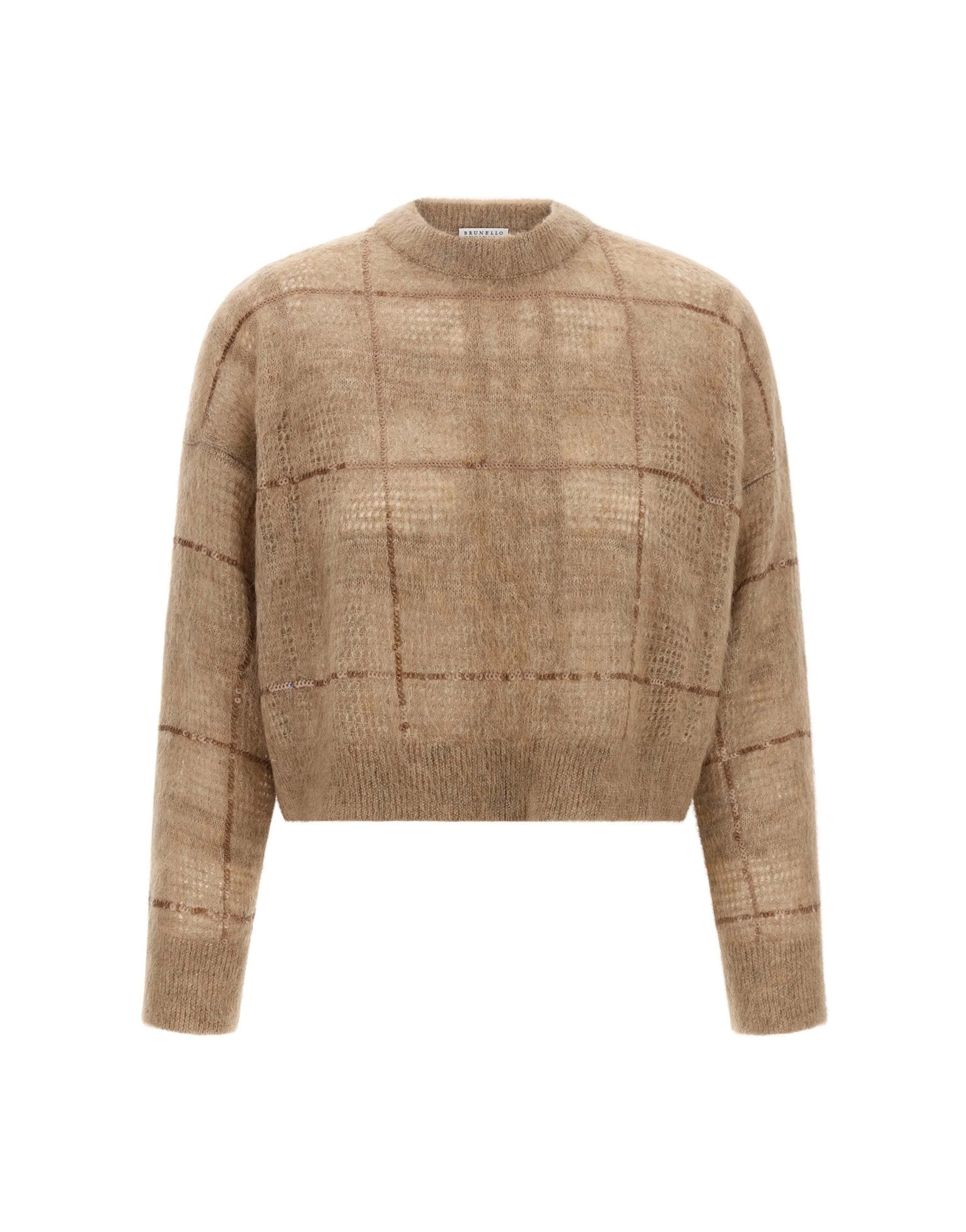 Brunello Cucinelli Sequin Check Sweater