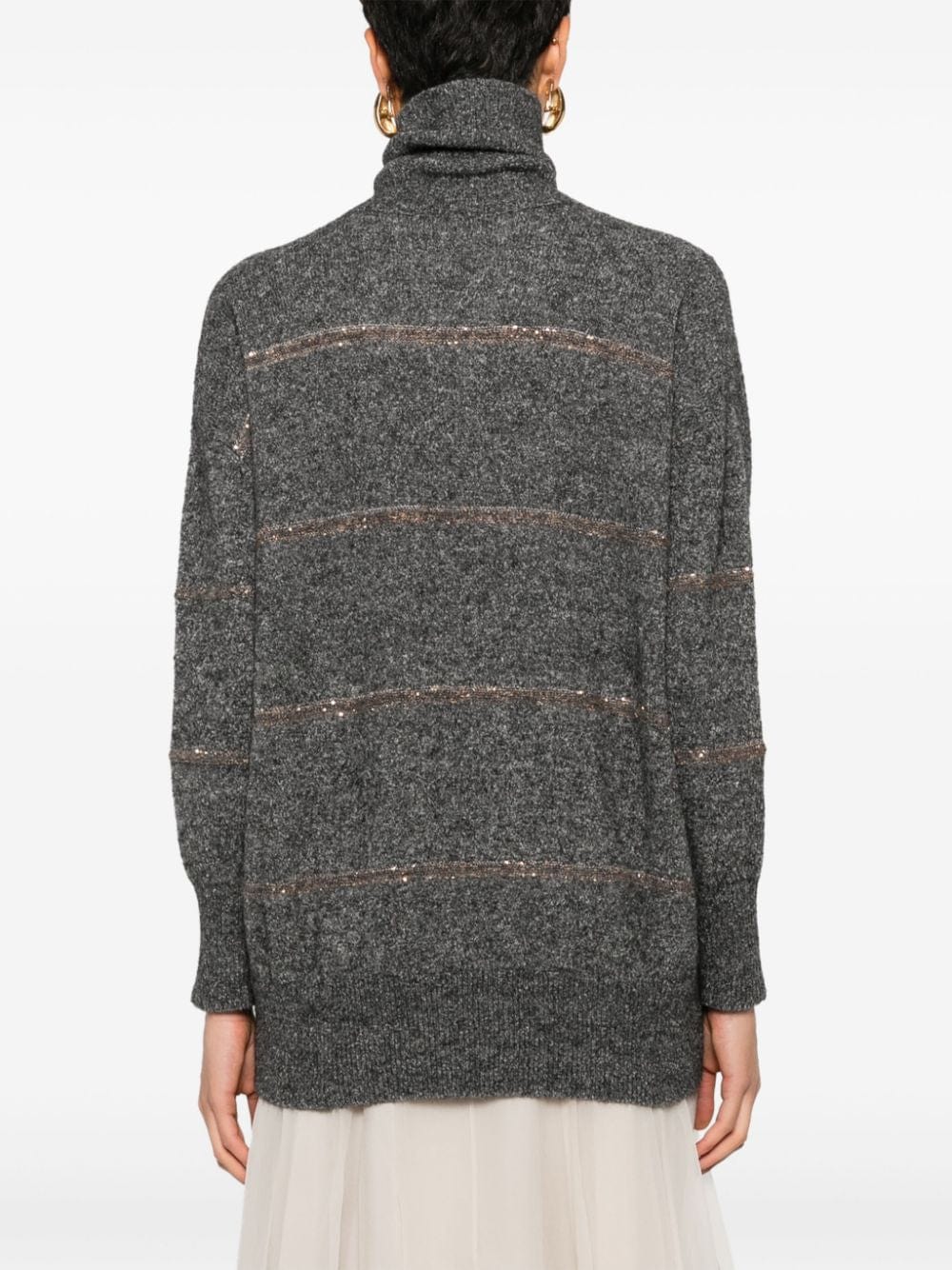 Brunello Cucinelli Sequin-Embellished Knitted Sweater