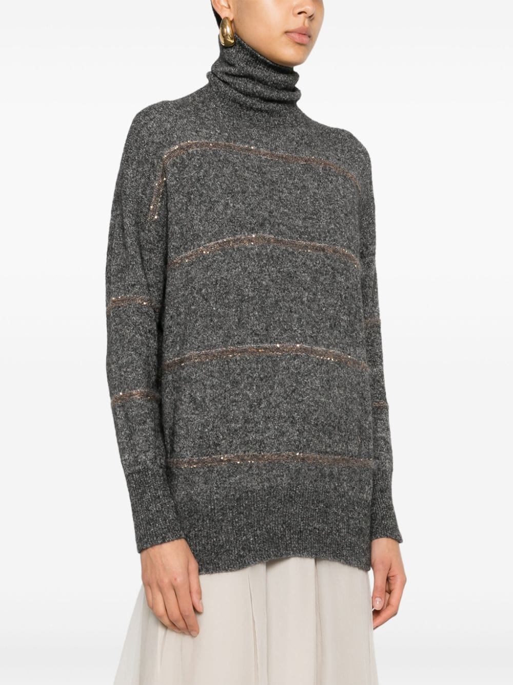 Brunello Cucinelli Sequin-Embellished Knitted Sweater