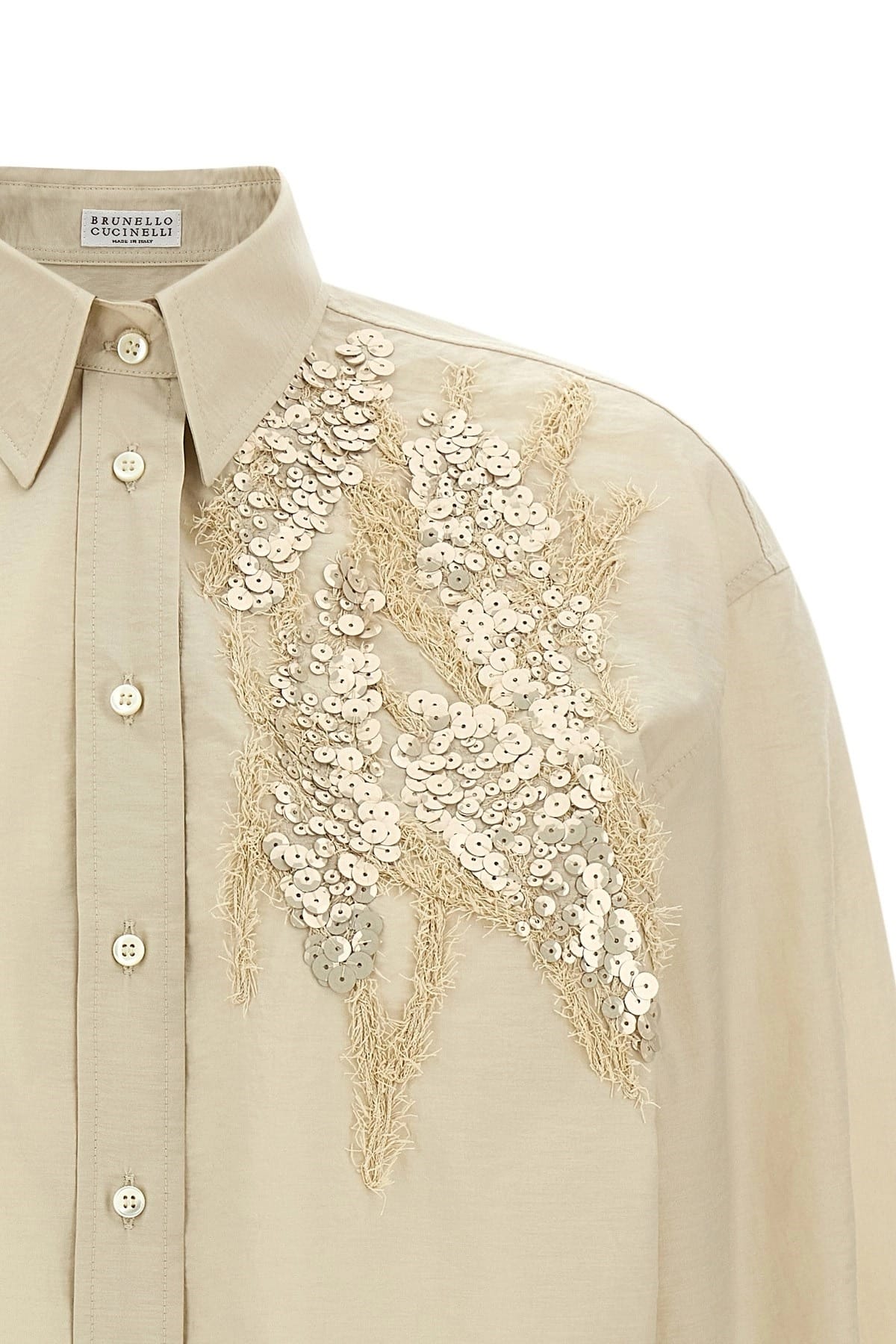 Brunello Cucinelli Brunello Cucinelli Sequin Embroidery Shirt