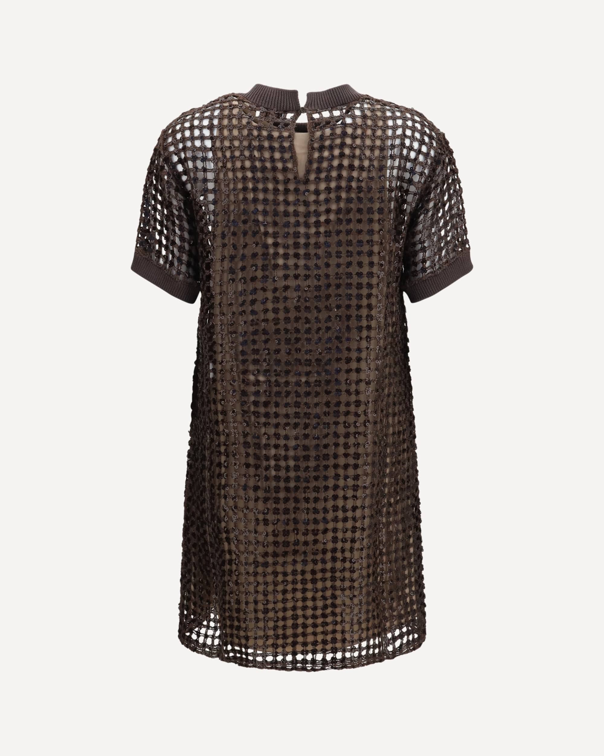 Brunello Cucinelli Mini-Kleid aus Pailletten-Mesh - alternate view