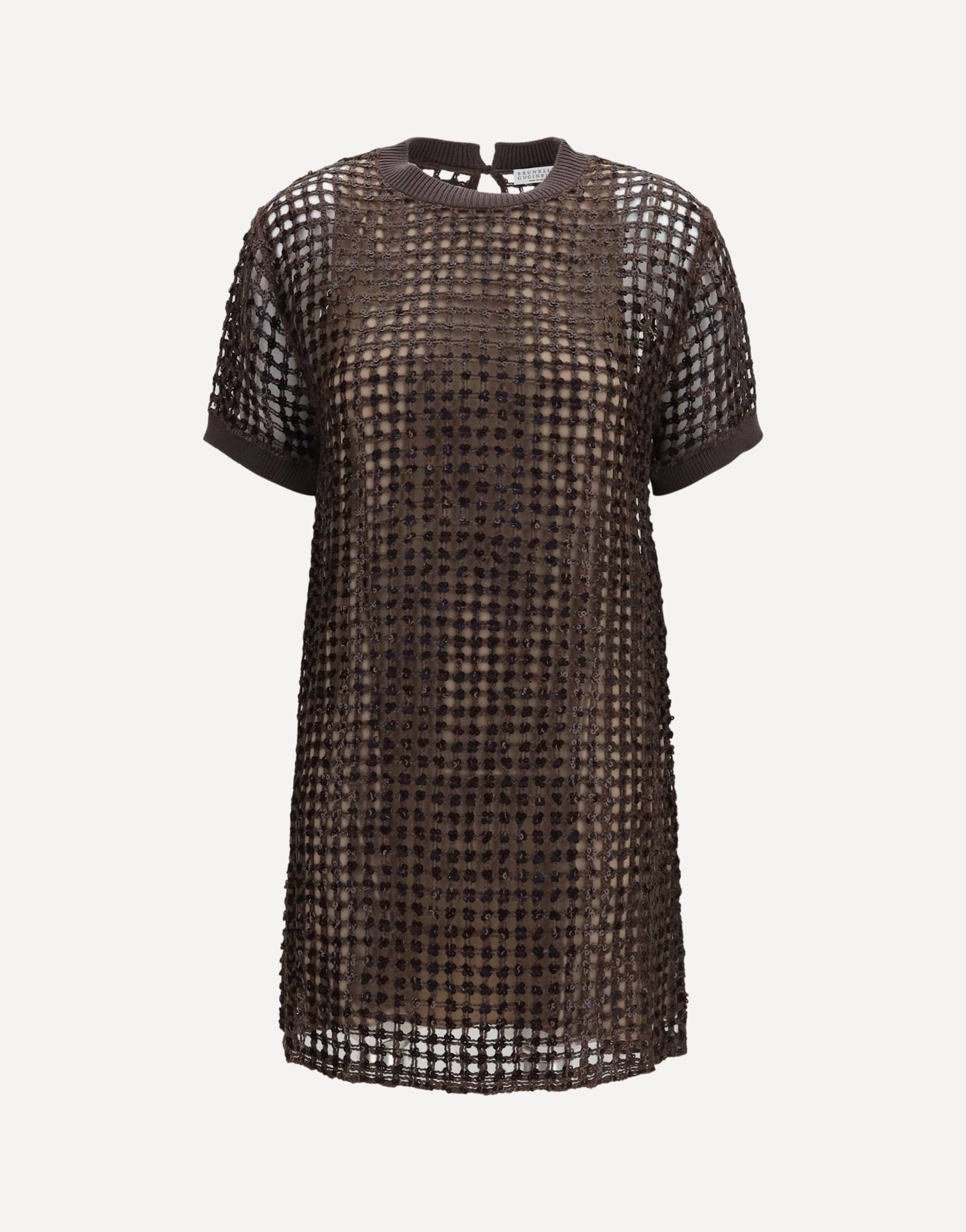 Brunello Cucinelli Brunello Cucinelli Sequin Mesh Mini Dress