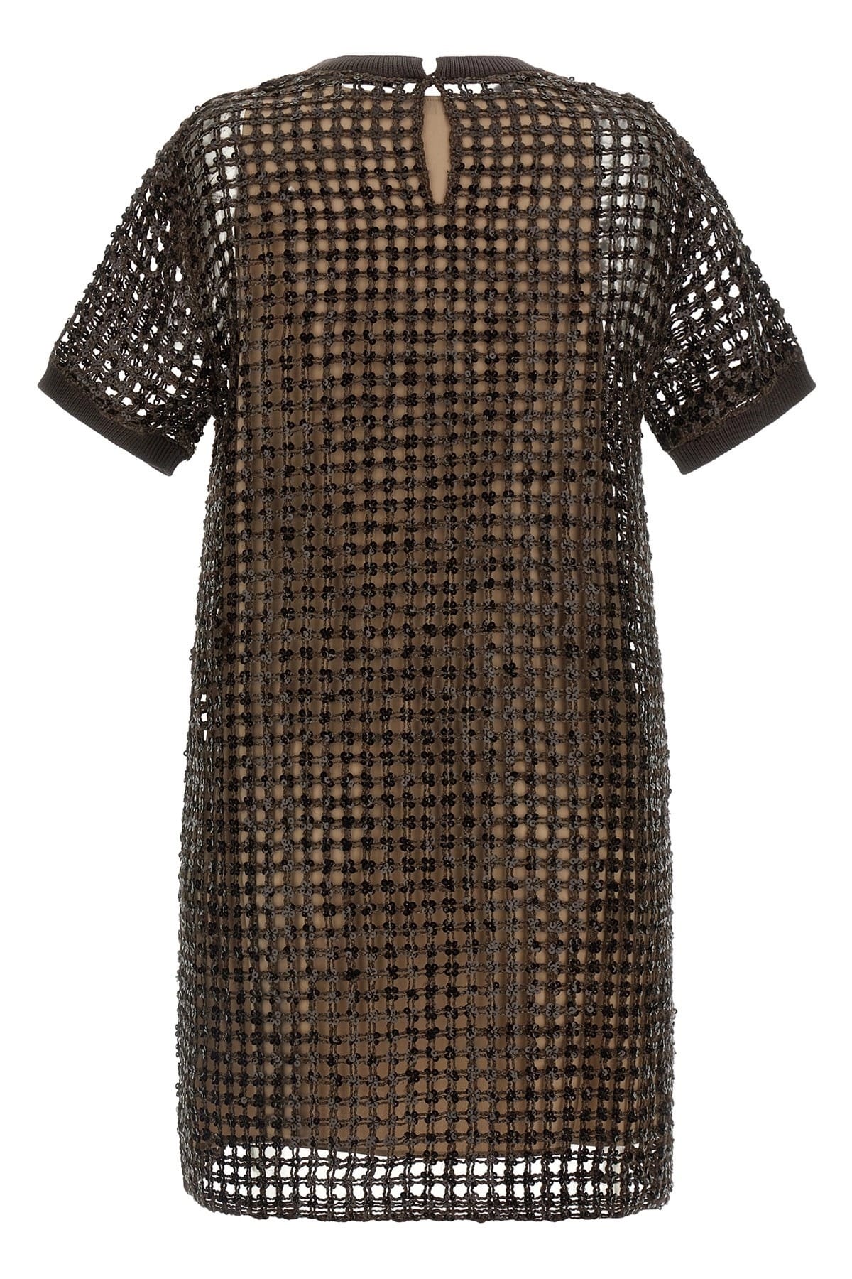 Brunello Cucinelli Brunello Cucinelli Sequin Mesh Mini Dress