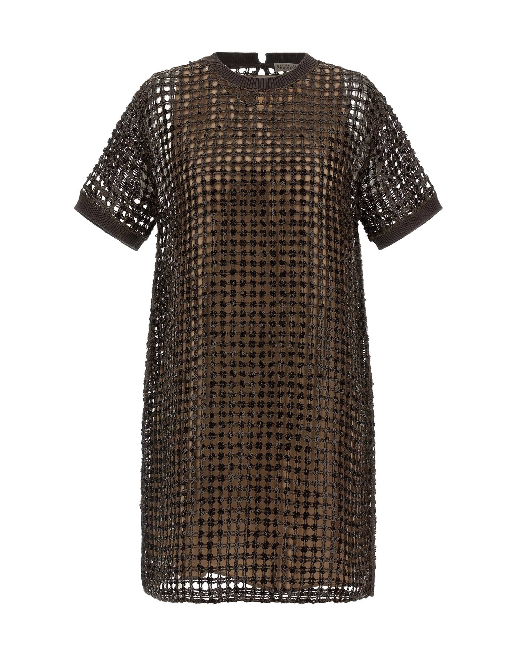 Brunello Cucinelli Brunello Cucinelli Sequin Mesh Mini Dress