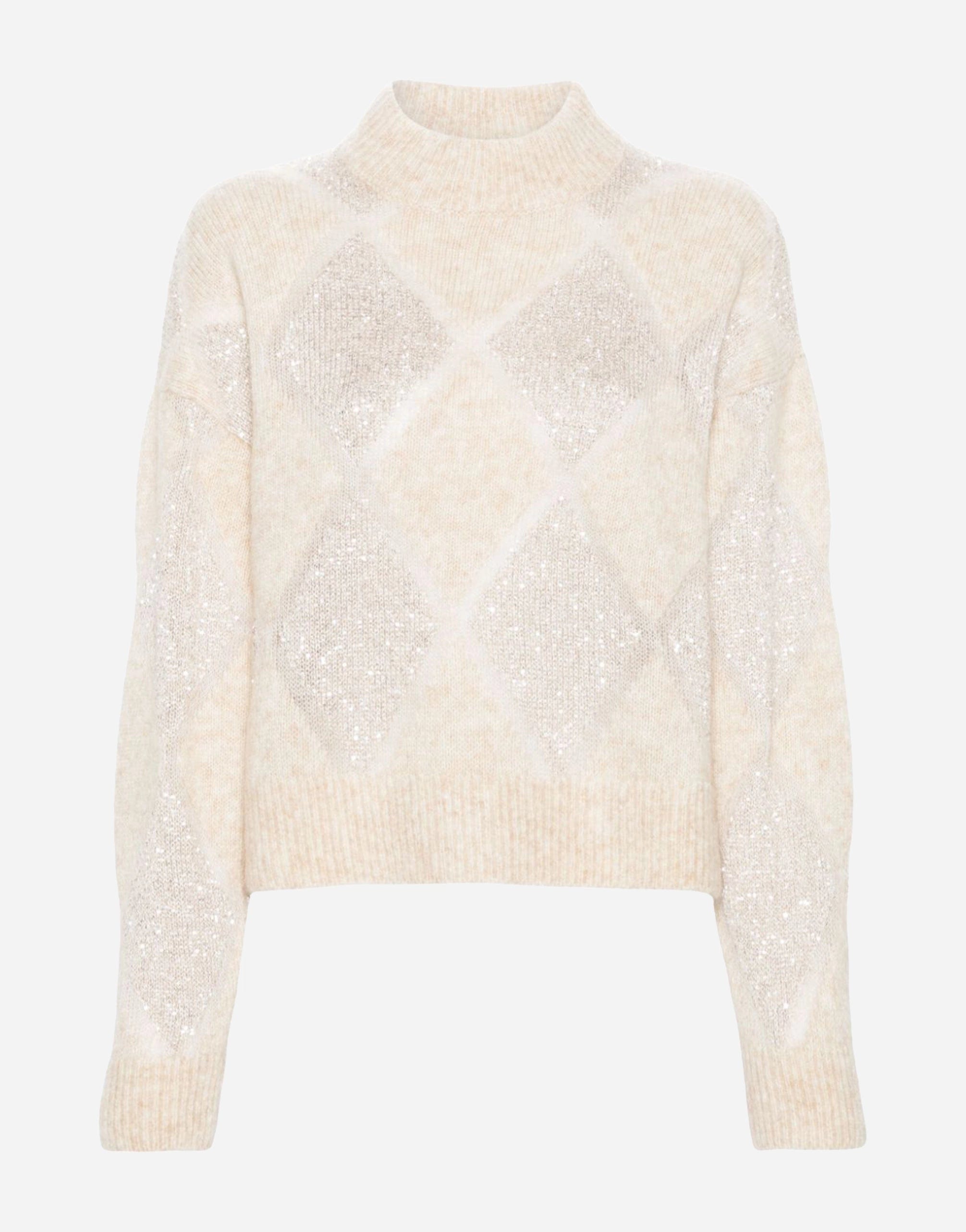 Brunello Cucinelli Sequined High-Neck Sweater