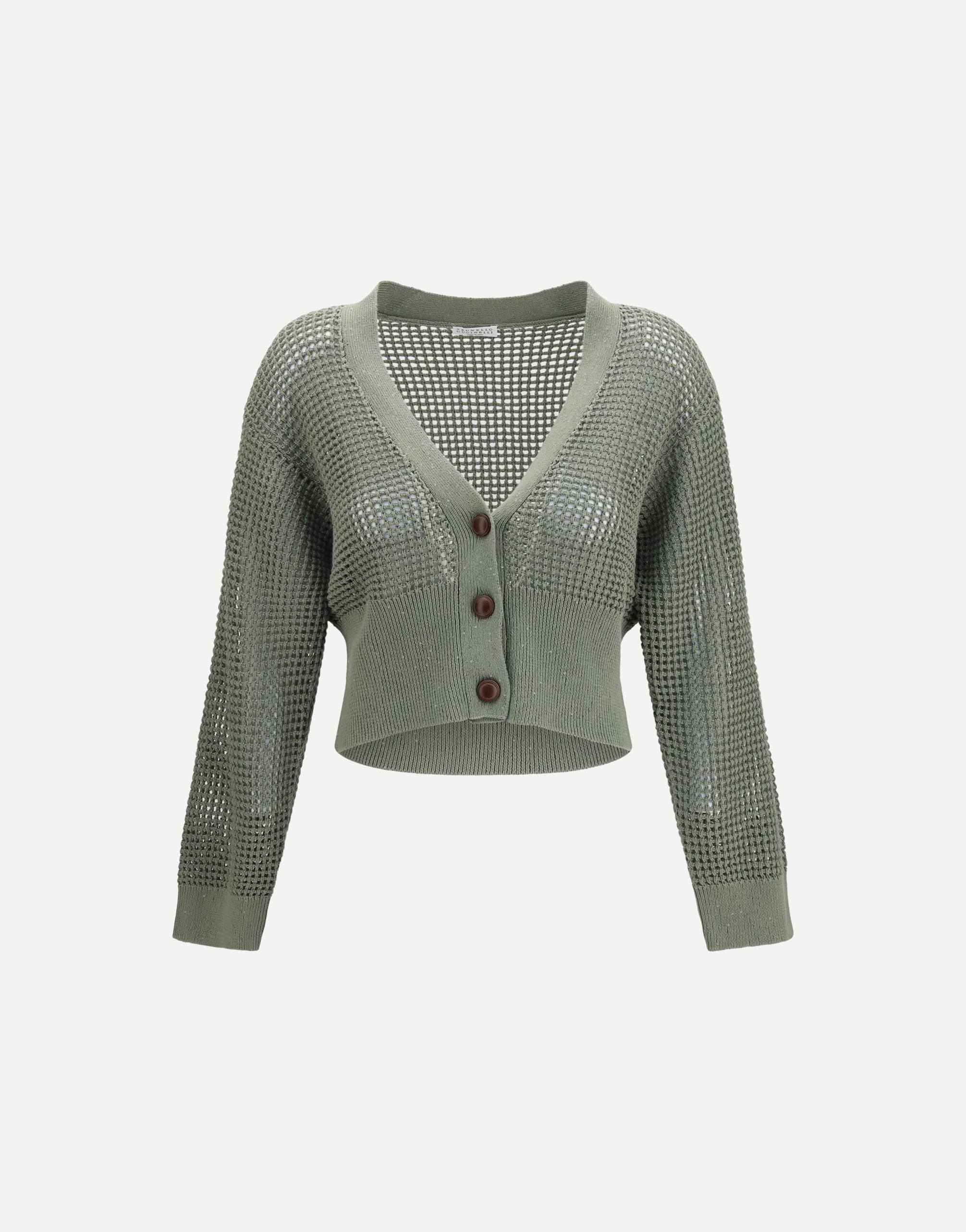 Brunello Cucinelli Sequined Mesh Cardigan