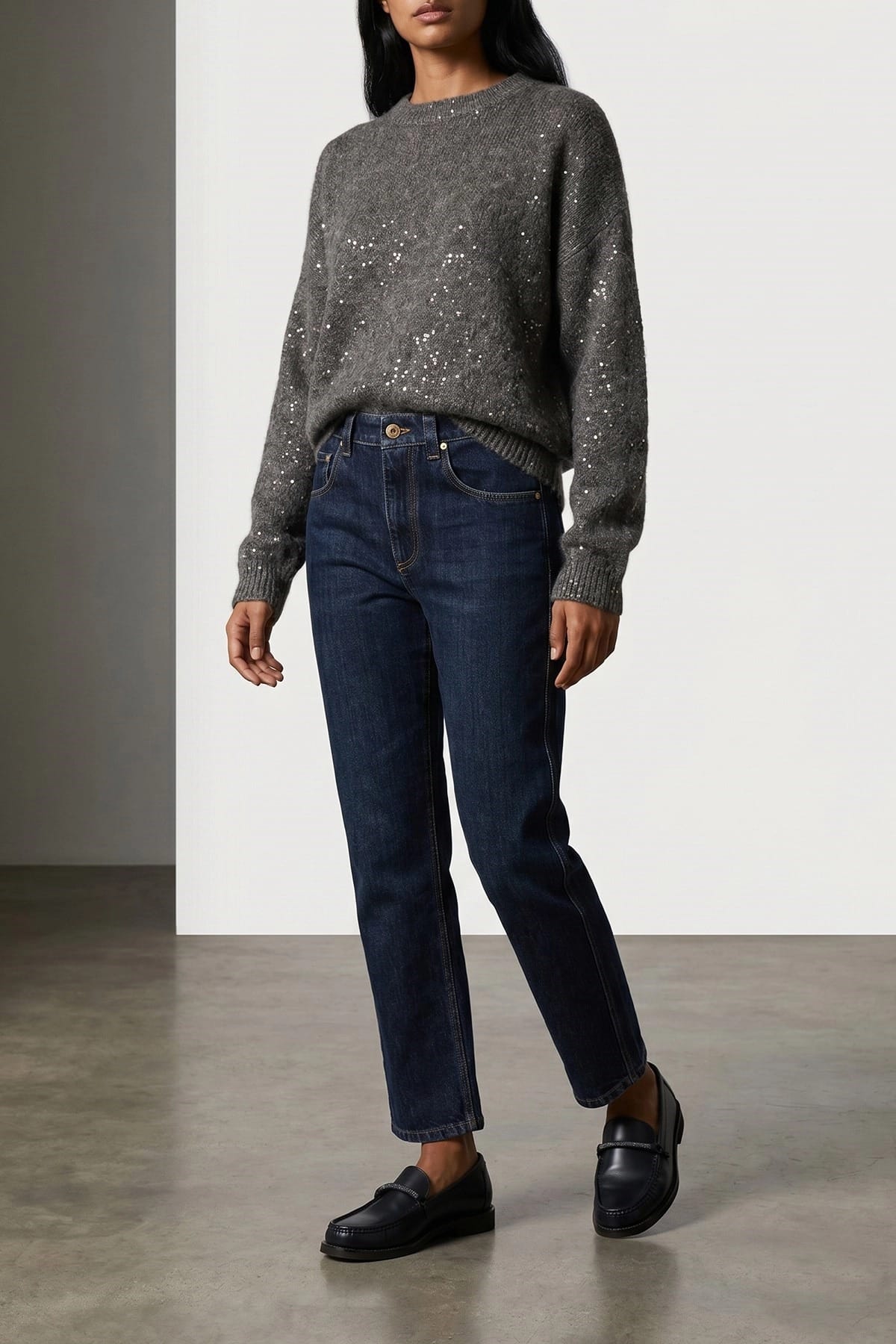 Brunello Cucinelli Shiny Bartack Jeans - alternate view