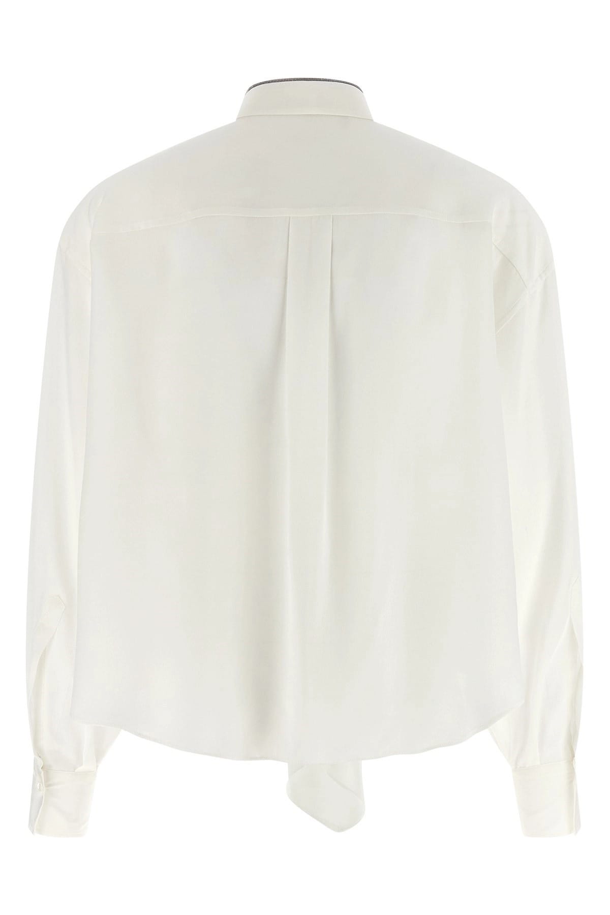Brunello Cucinelli Brunello Cucinelli Shiny Collar Silk Shirt