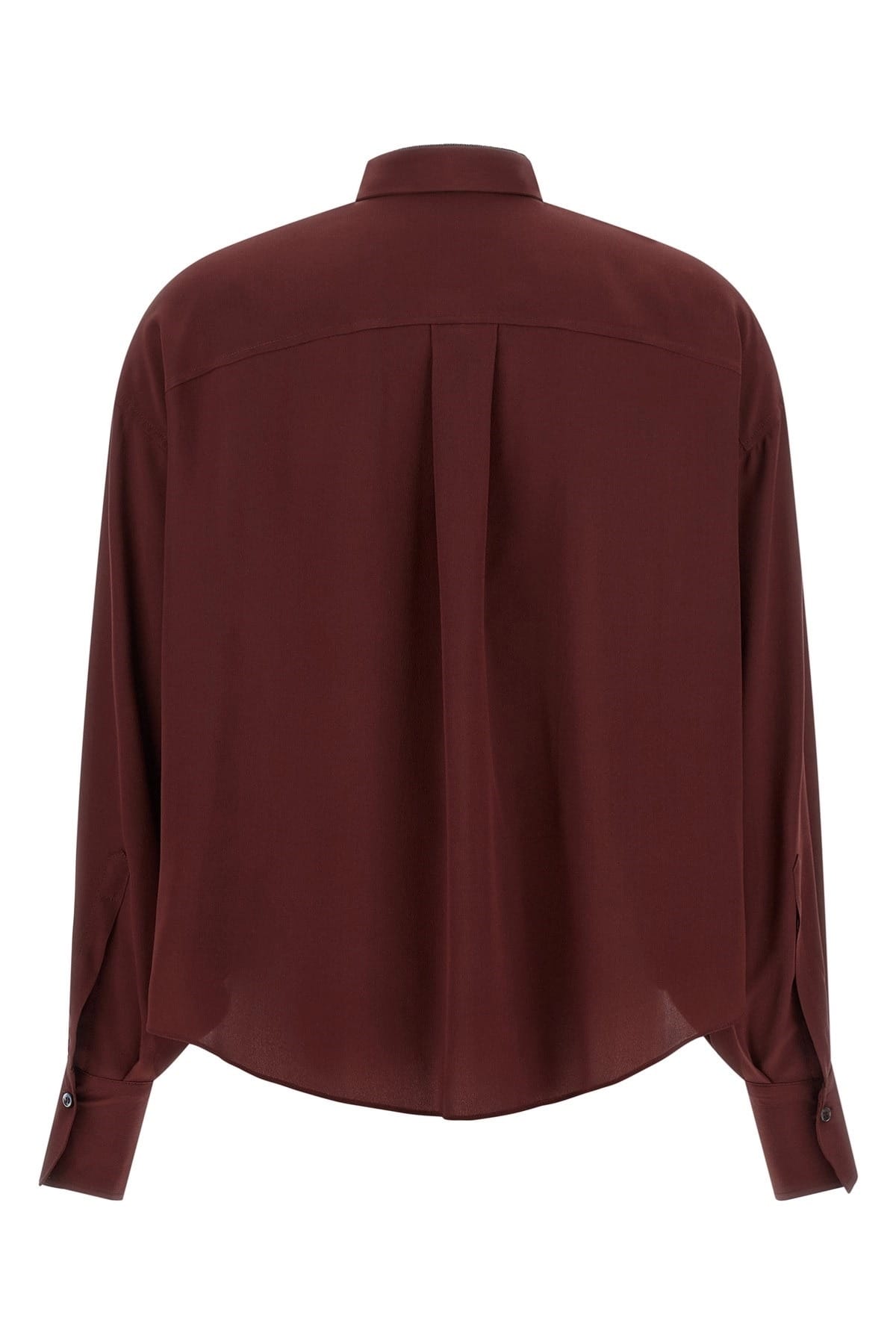 Brunello Cucinelli Brunello Cucinelli Shiny Collar Silk Shirt