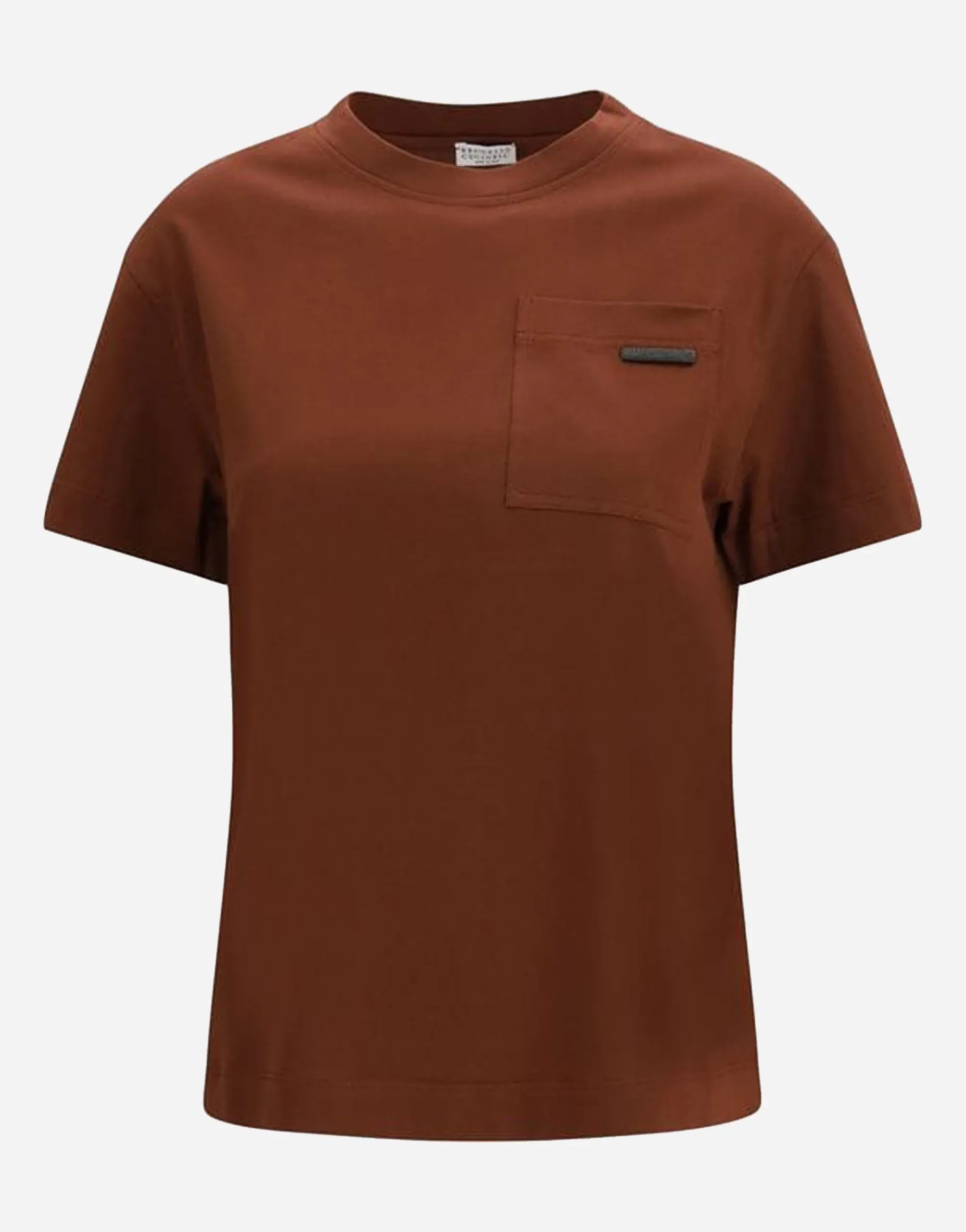 Brunello Cucinelli Shiny Tab Jersey T-Shirt