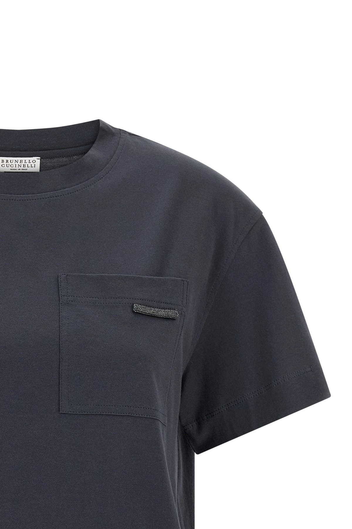 Brunello Cucinelli Brunello Cucinelli Shiny Tab T-Shirt