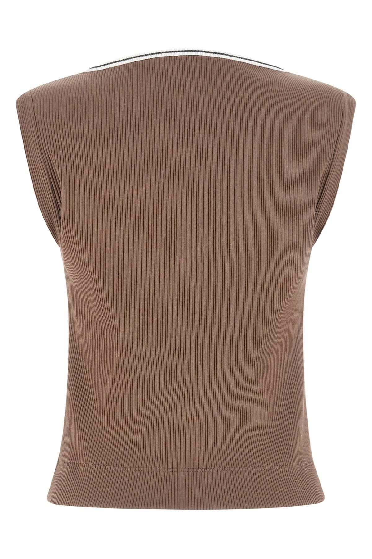 Brunello Cucinelli Tanktop met glanzende afwerking - alternate view