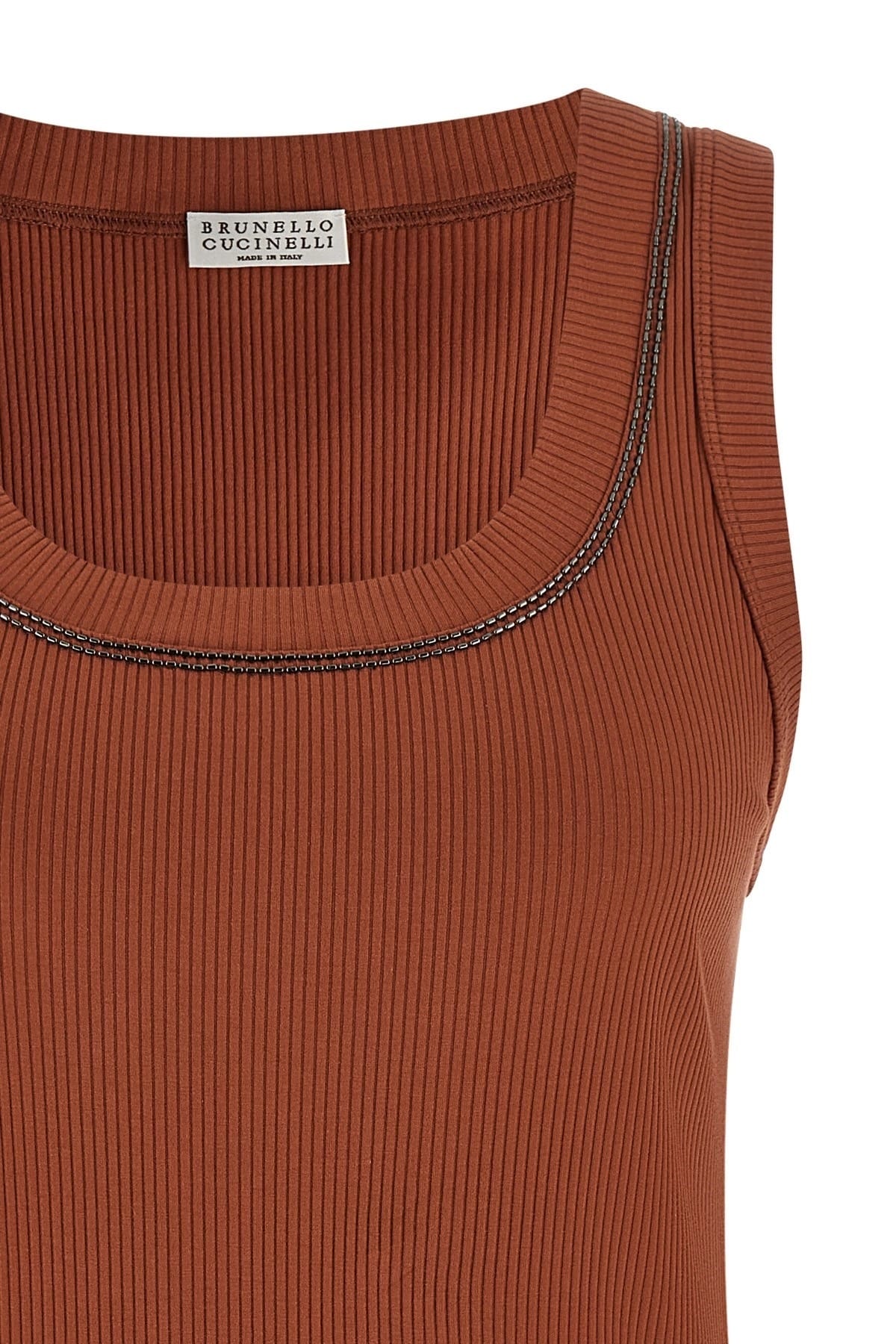 Brunello Cucinelli Brunello Cucinelli Shiny Trim Top