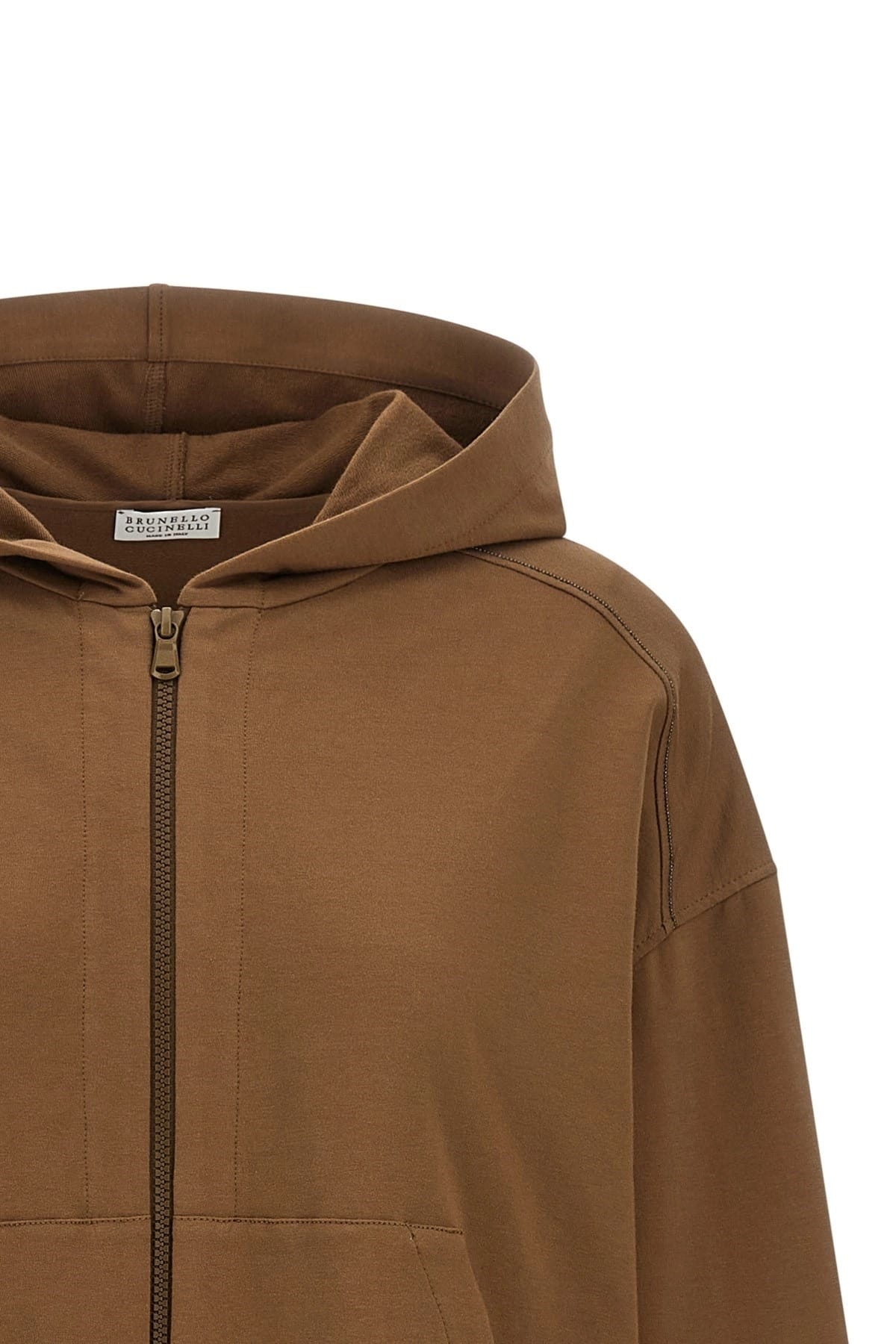 Brunello Cucinelli Brunello Cucinelli Shiny Trims Hoodie
