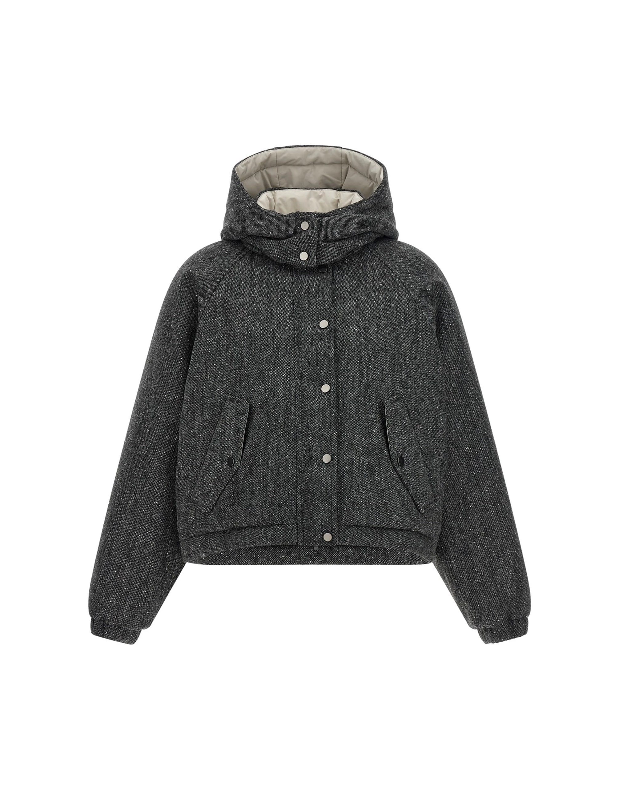BRUNELLO CUCINELLI ジップアップジャケット 48 Brunello Cucinelli Shiny Zipper Pull Down Jacket | Sendegaro