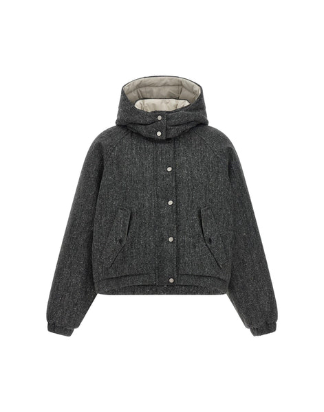 Brunello Cucinelli Shiny Zipper Pull Down Jacket | Sendegaro JP