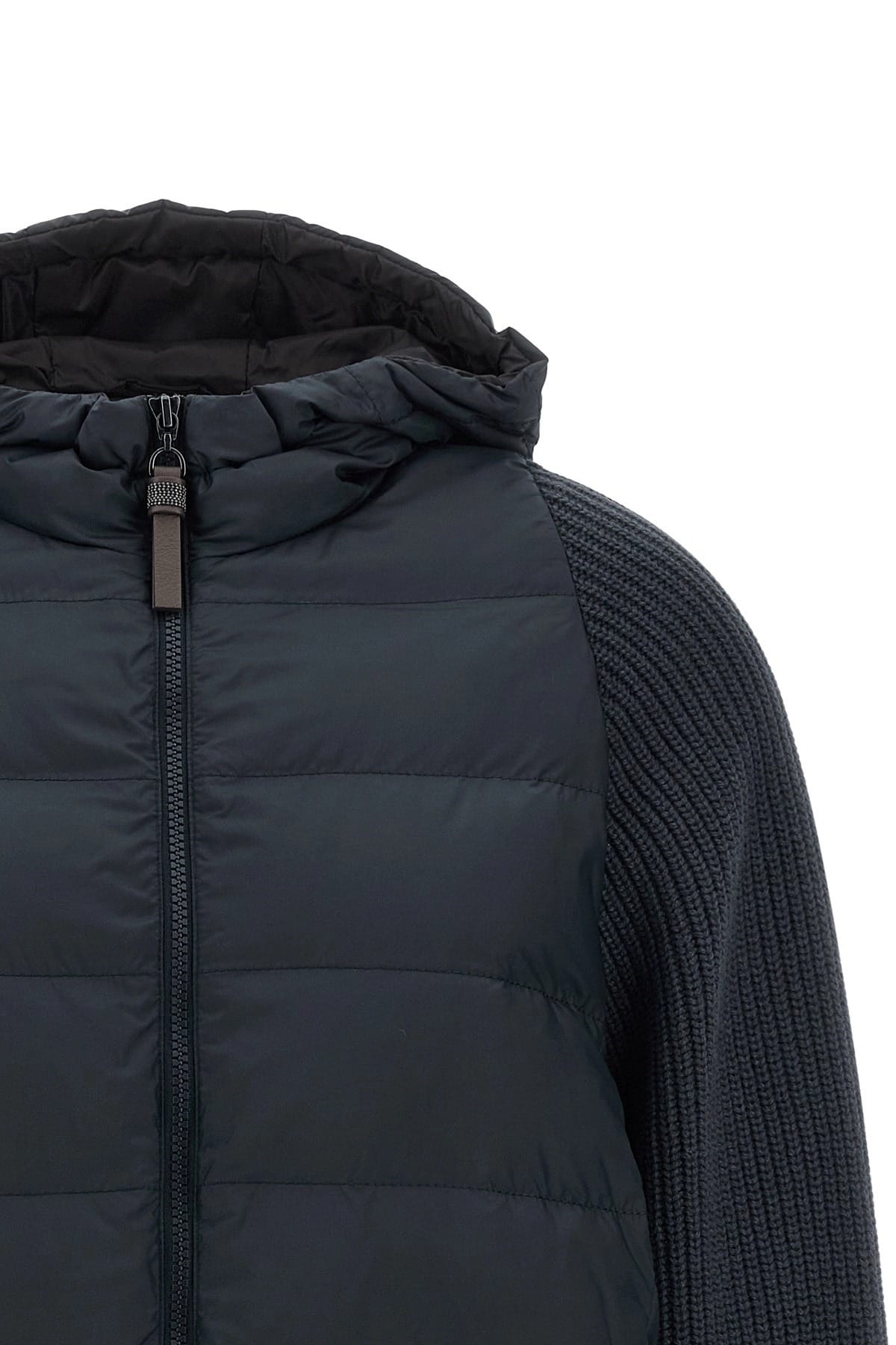 Brunello Cucinelli Brunello Cucinelli Shiny Zipper Pull Down Jacket