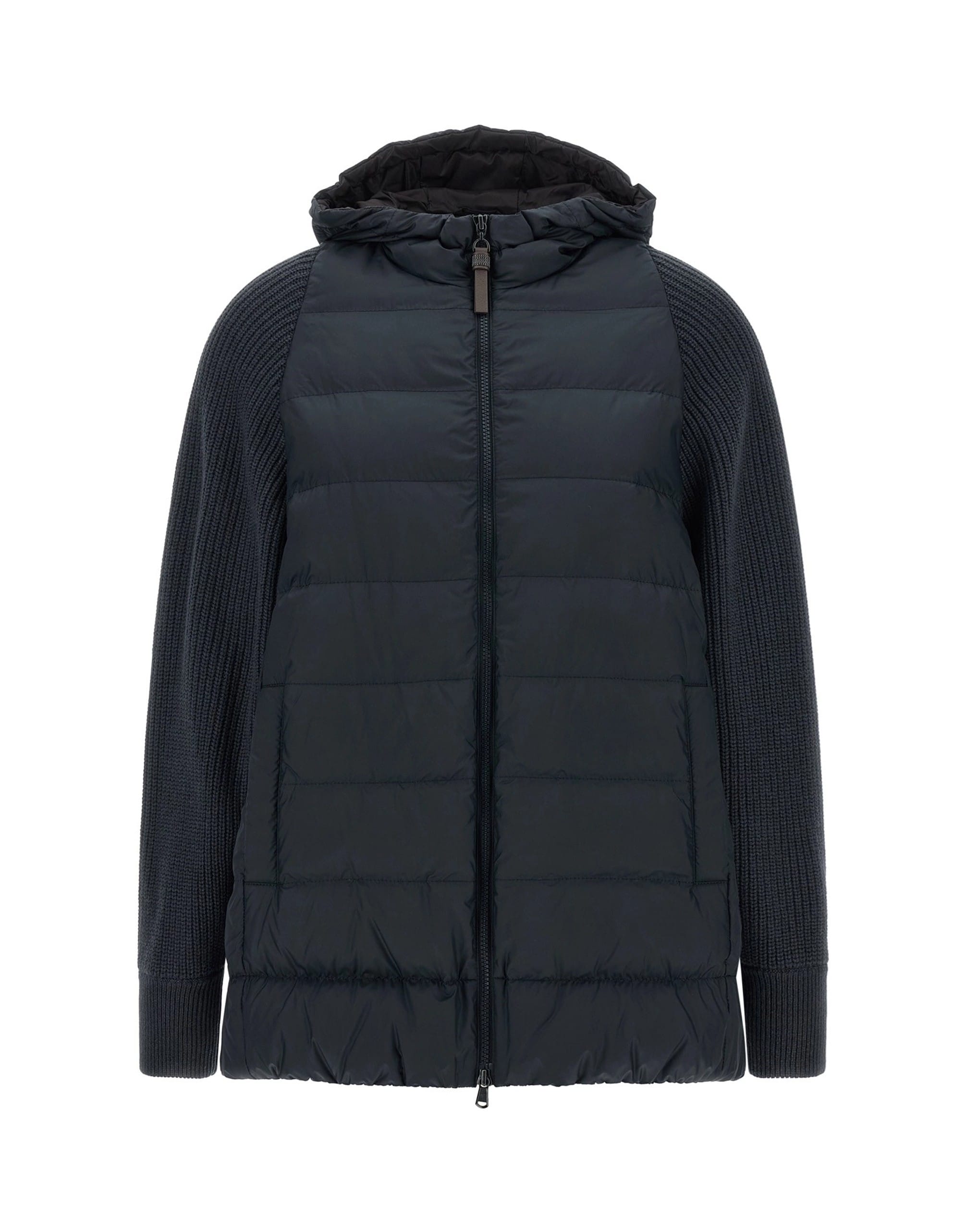 Brunello Cucinelli Brunello Cucinelli Shiny Zipper Pull Down Jacket
