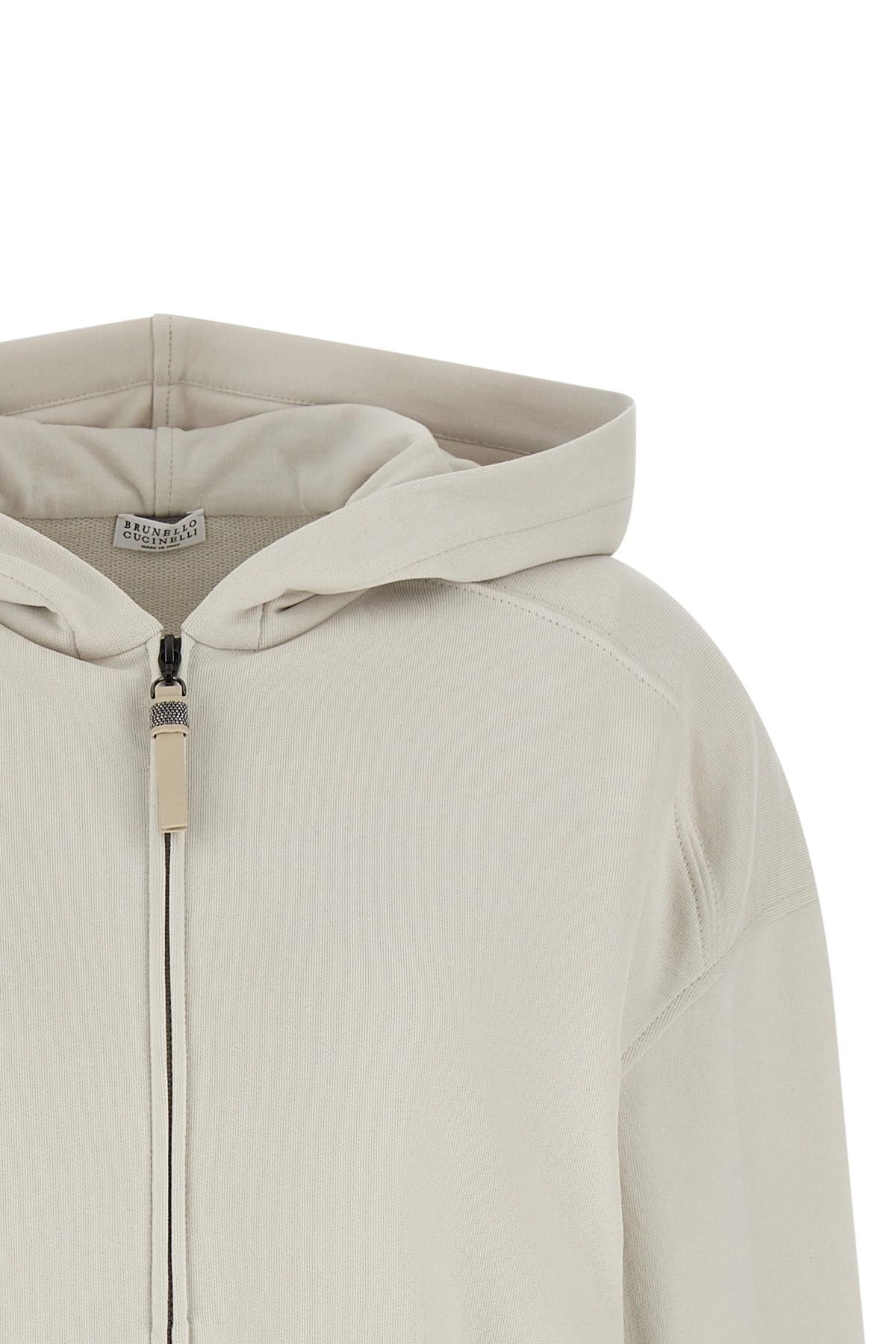 Brunello Cucinelli Brunello Cucinelli Shiny Zipper Pull Hoodie