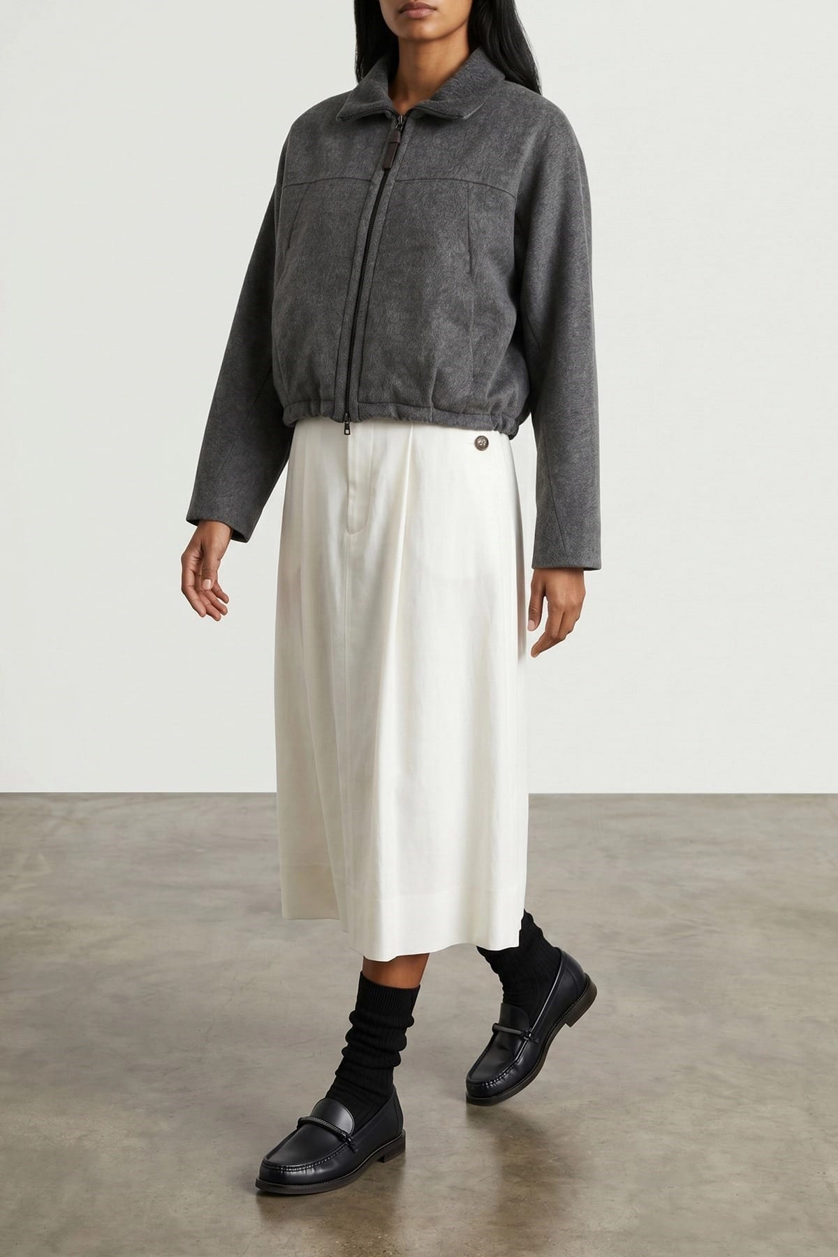 Brunello Cucinelli Brunello Cucinelli Shiny Zipper Pull Jacket