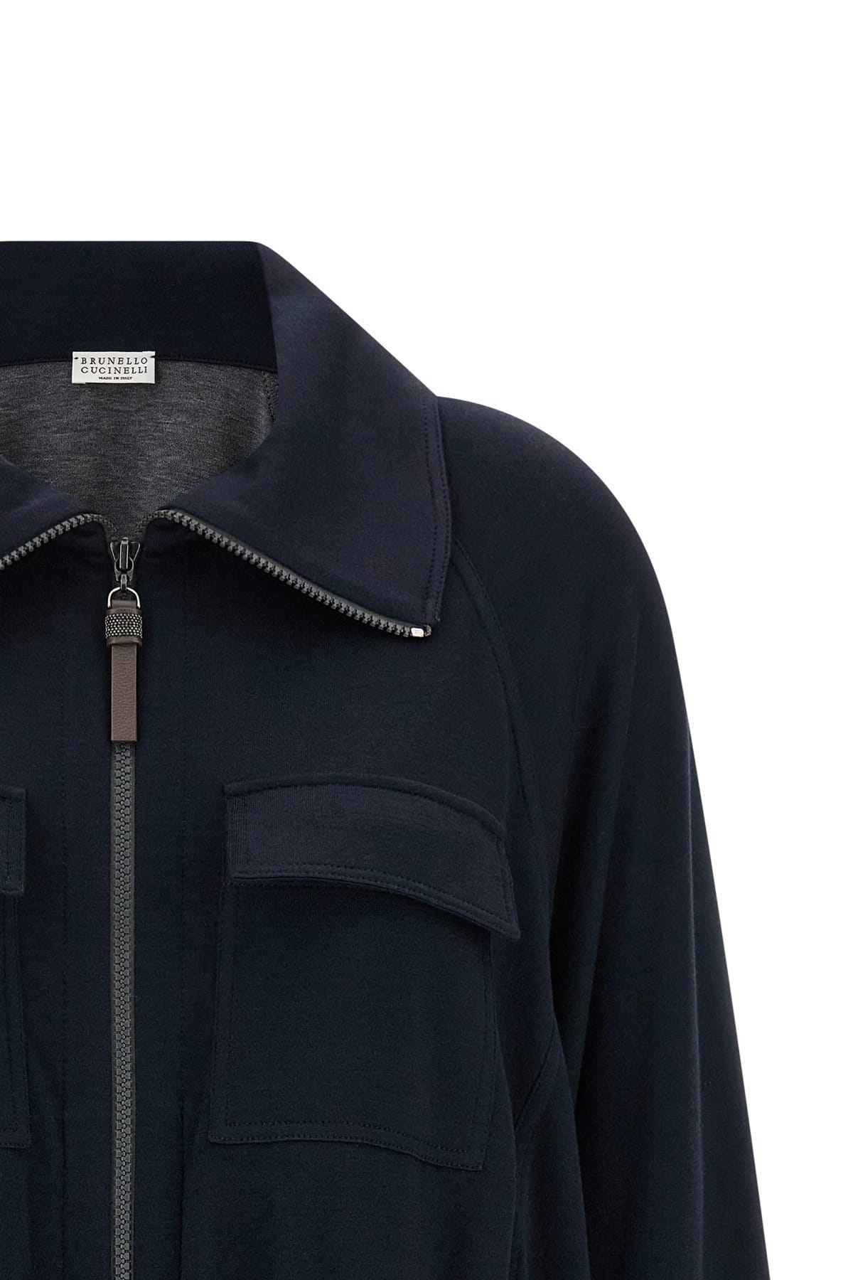 Brunello Cucinelli Brunello Cucinelli Shiny Zipper Pull Sweatshirt