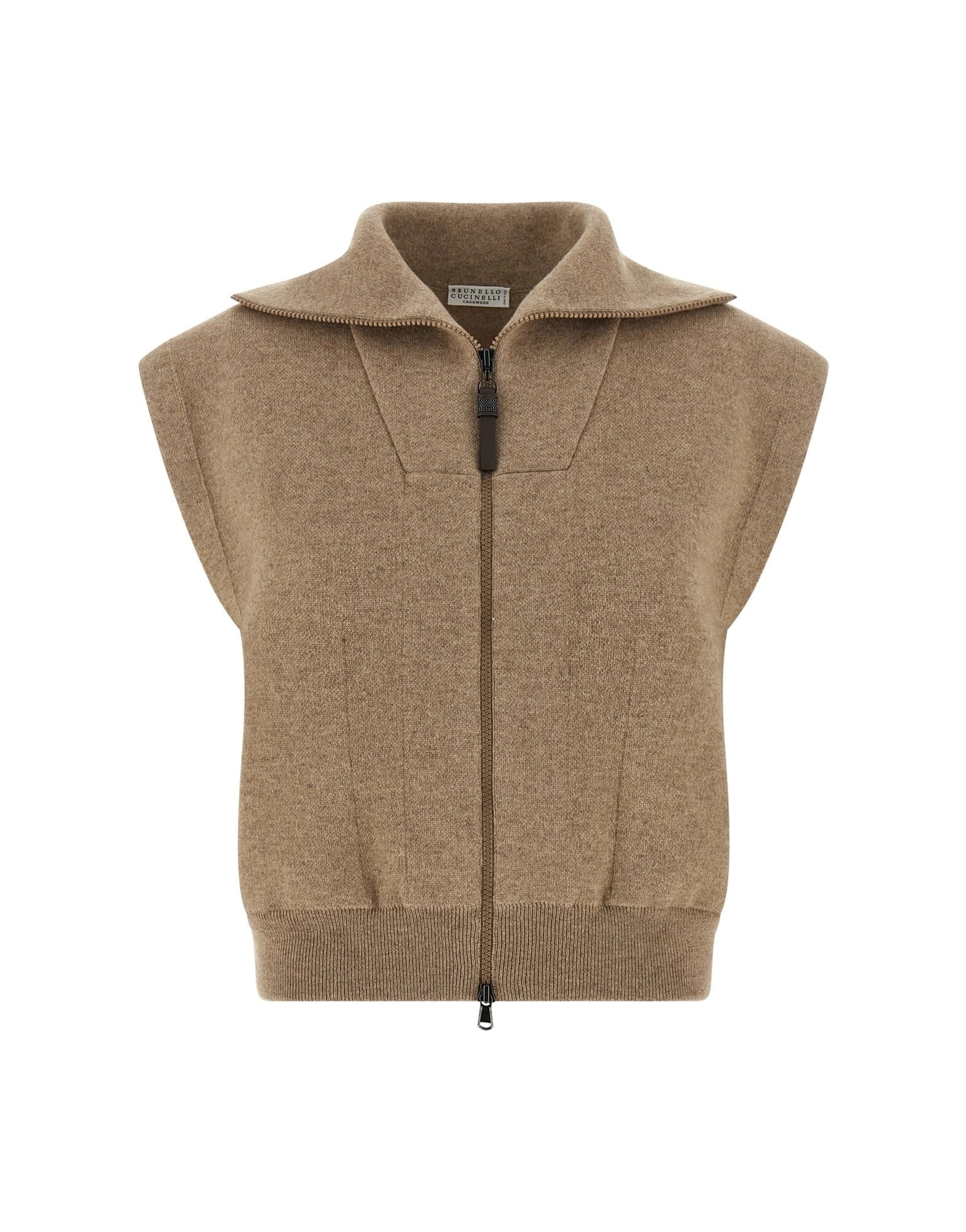 Brunello Cucinelli Shiny Zipper Pull Vest | Sendegaro JP
