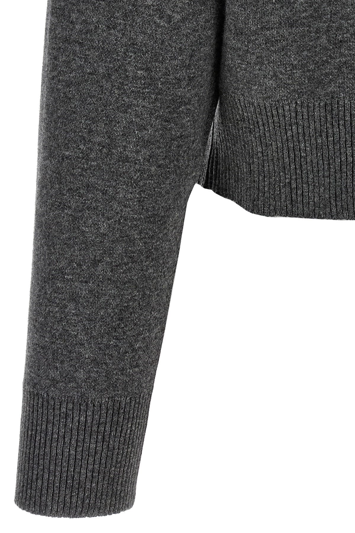 Brunello Cucinelli Shiny Zipper Pull Wool Cardigan