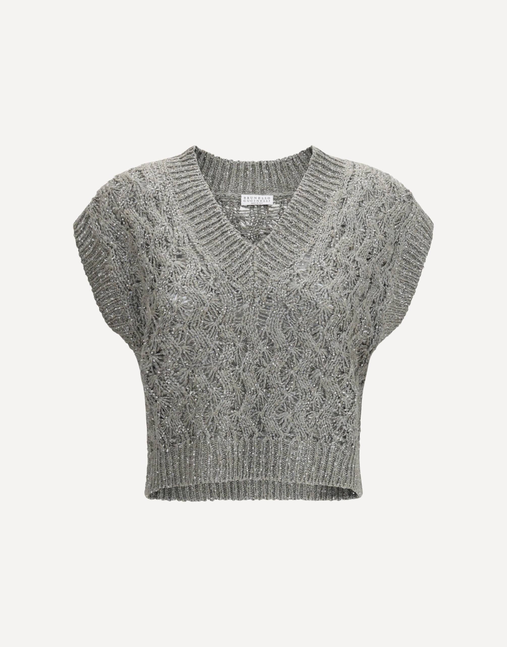 Brunello Cucinelli Silk Blend Sequined Vest
