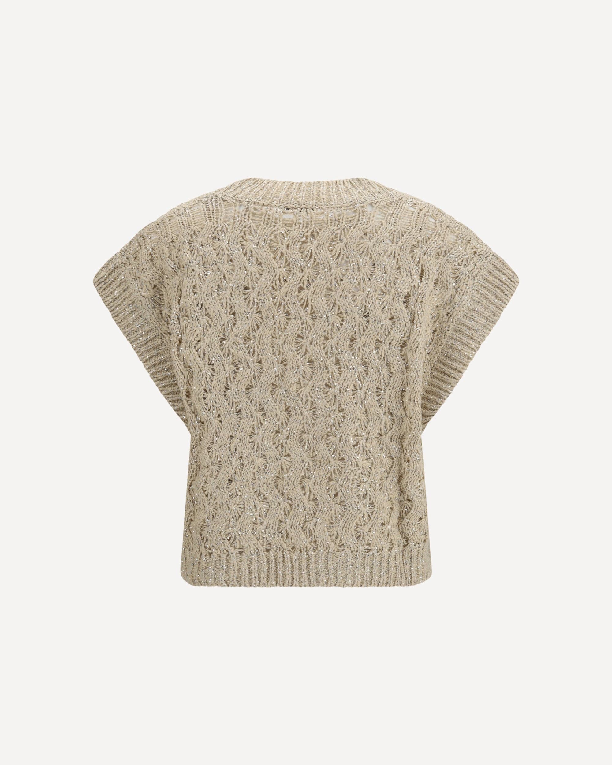 Vest van zijdeblend met pailletten - alternate view