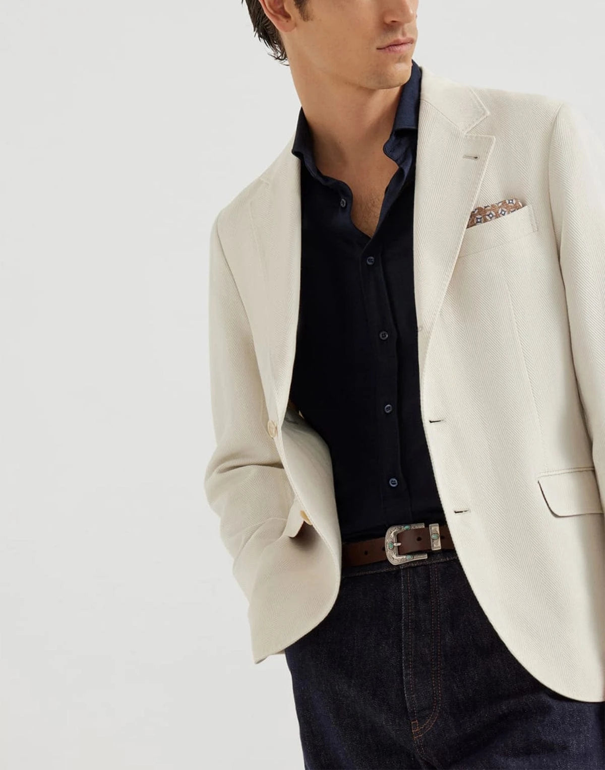 Brunello Cucinelli Silk-Cotton Blend Jersey Shirt