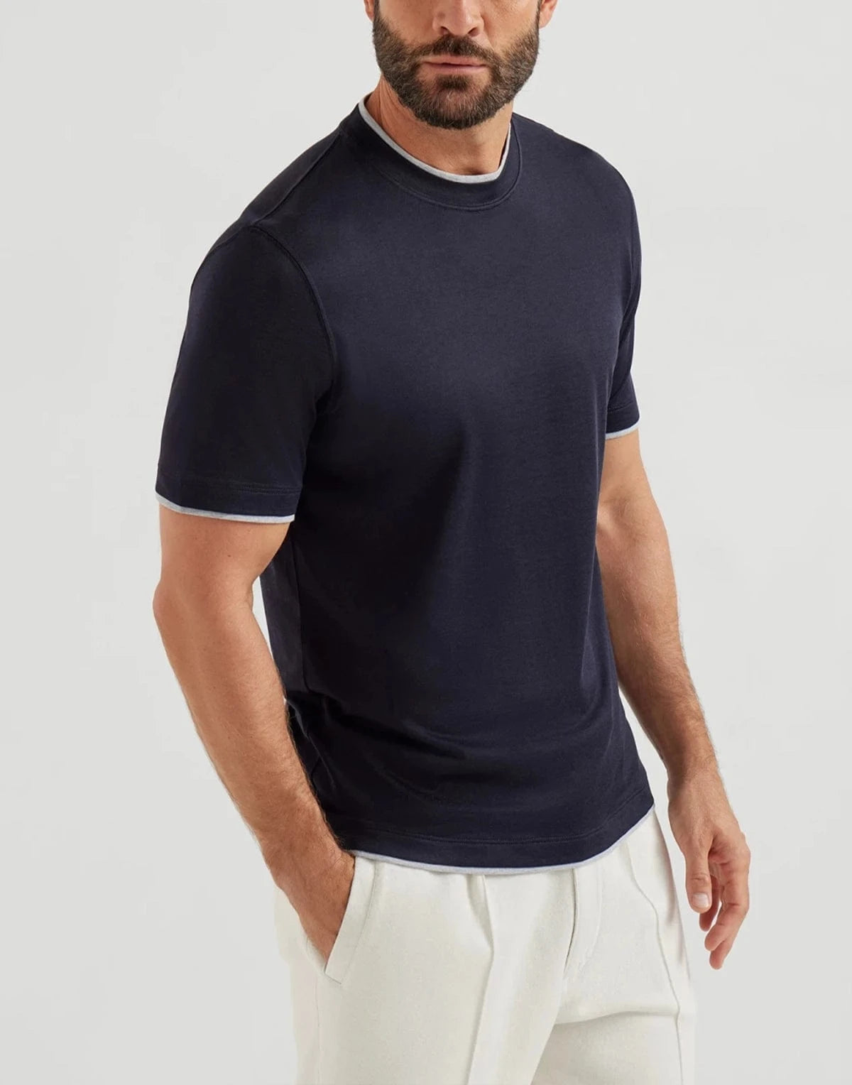 Brunello Cucinelli Silk-Cotton Blend T-Shirt