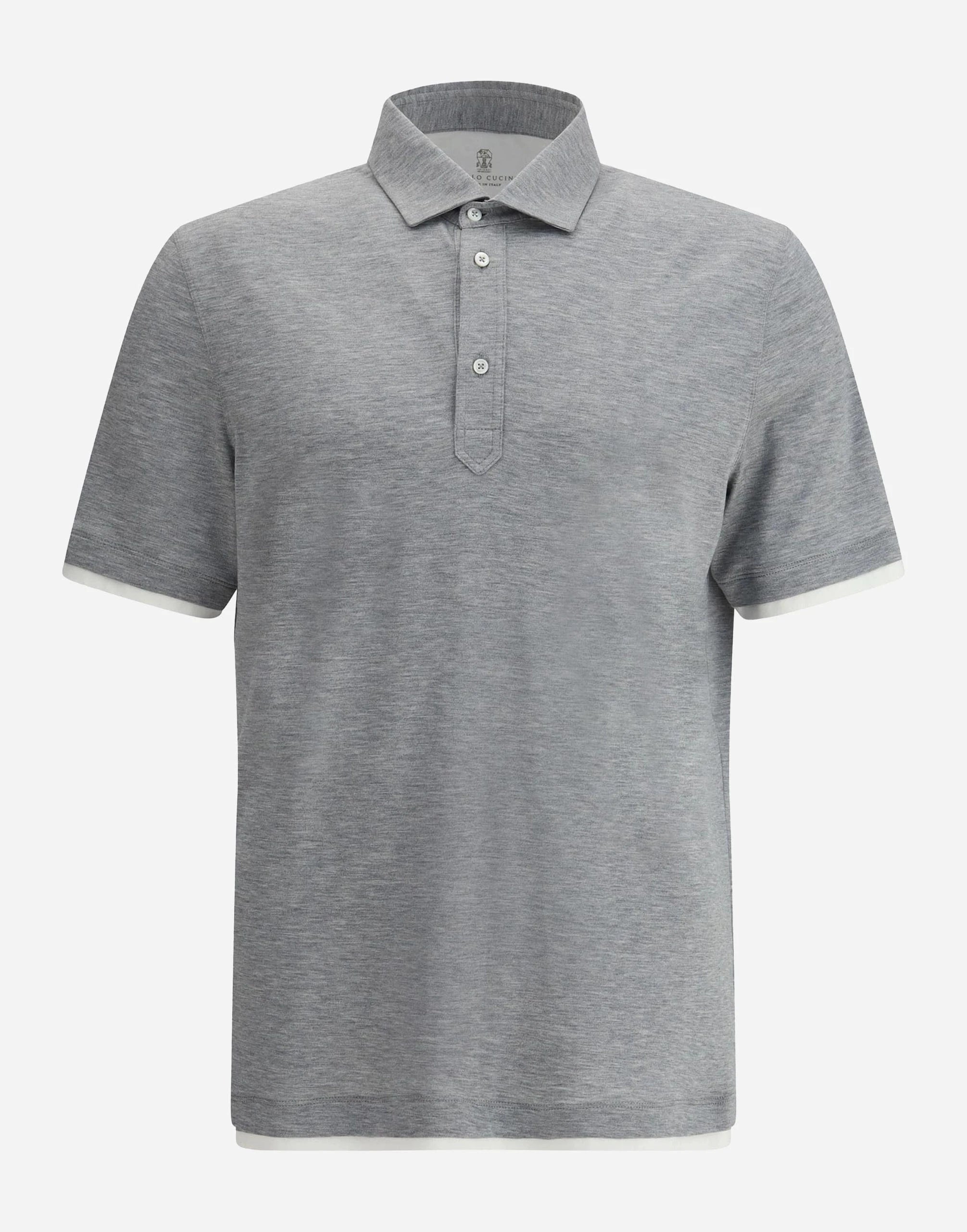 Brunello Cucinelli Silk Logo Polo Shirt
