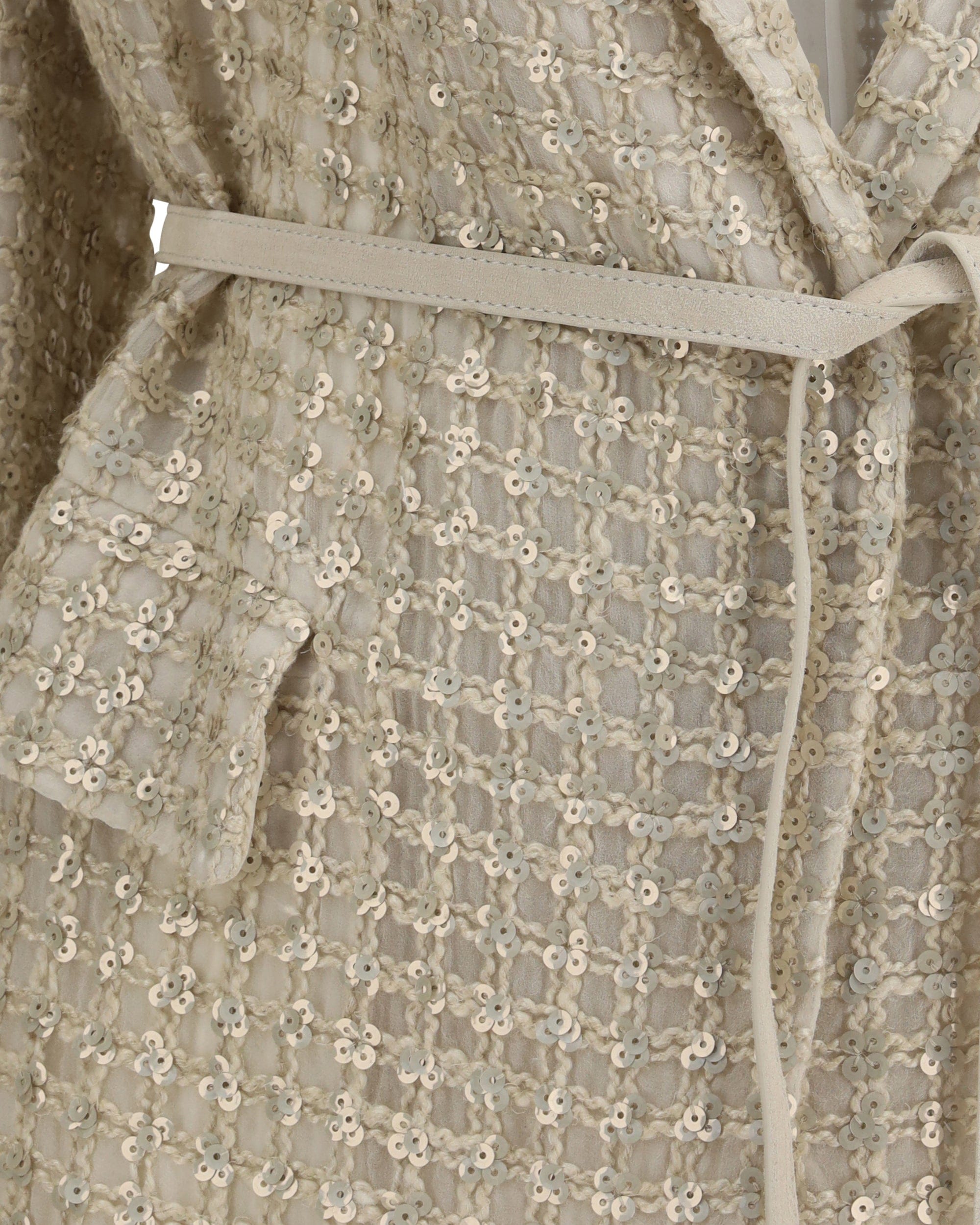 Brunello Cucinelli Silk Organza Jacket With Net Embroidery