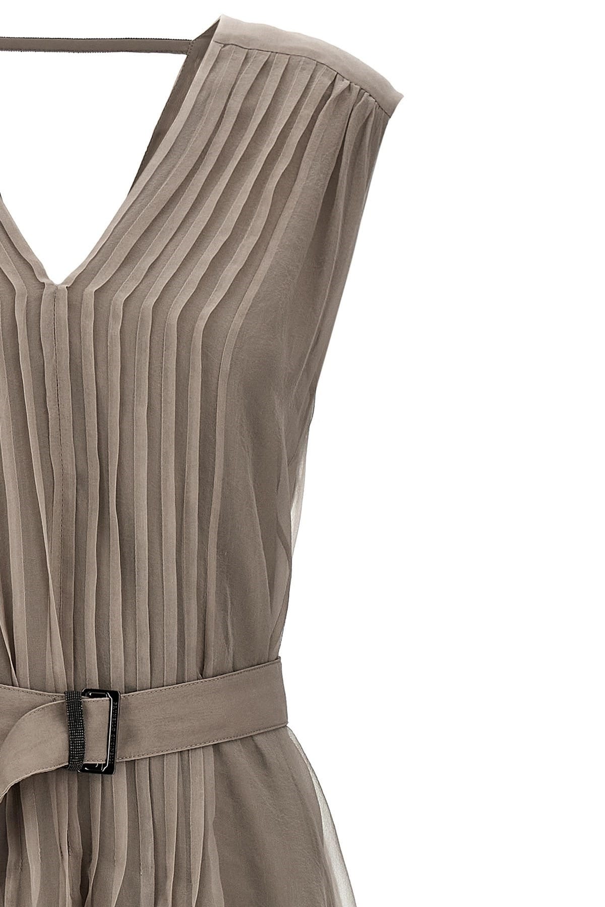 Brunello Cucinelli Brunello Cucinelli Silk Pleated Maxi Dress
